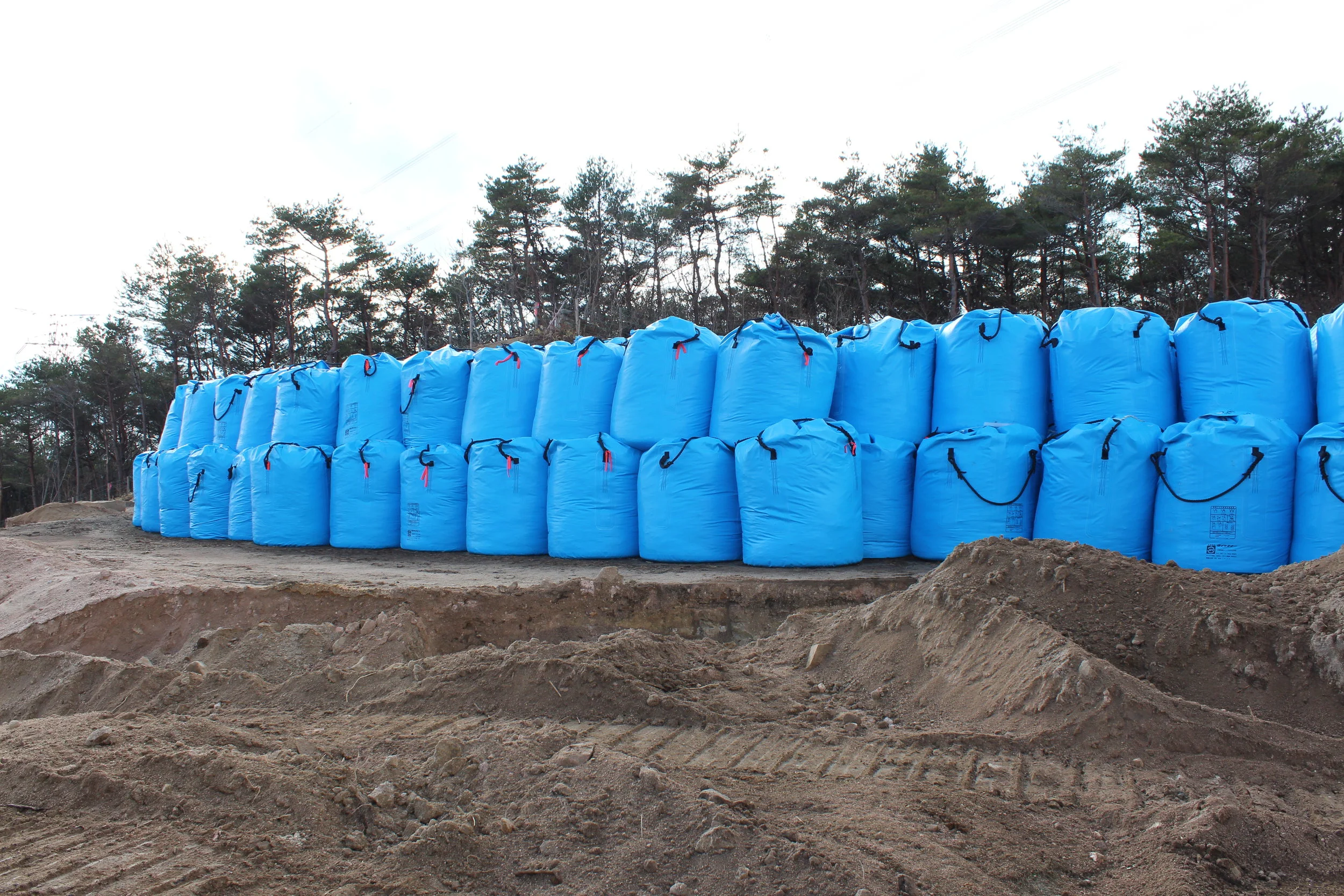 Bags of radioative waste awaiting some final, safe resting place.2.JPG