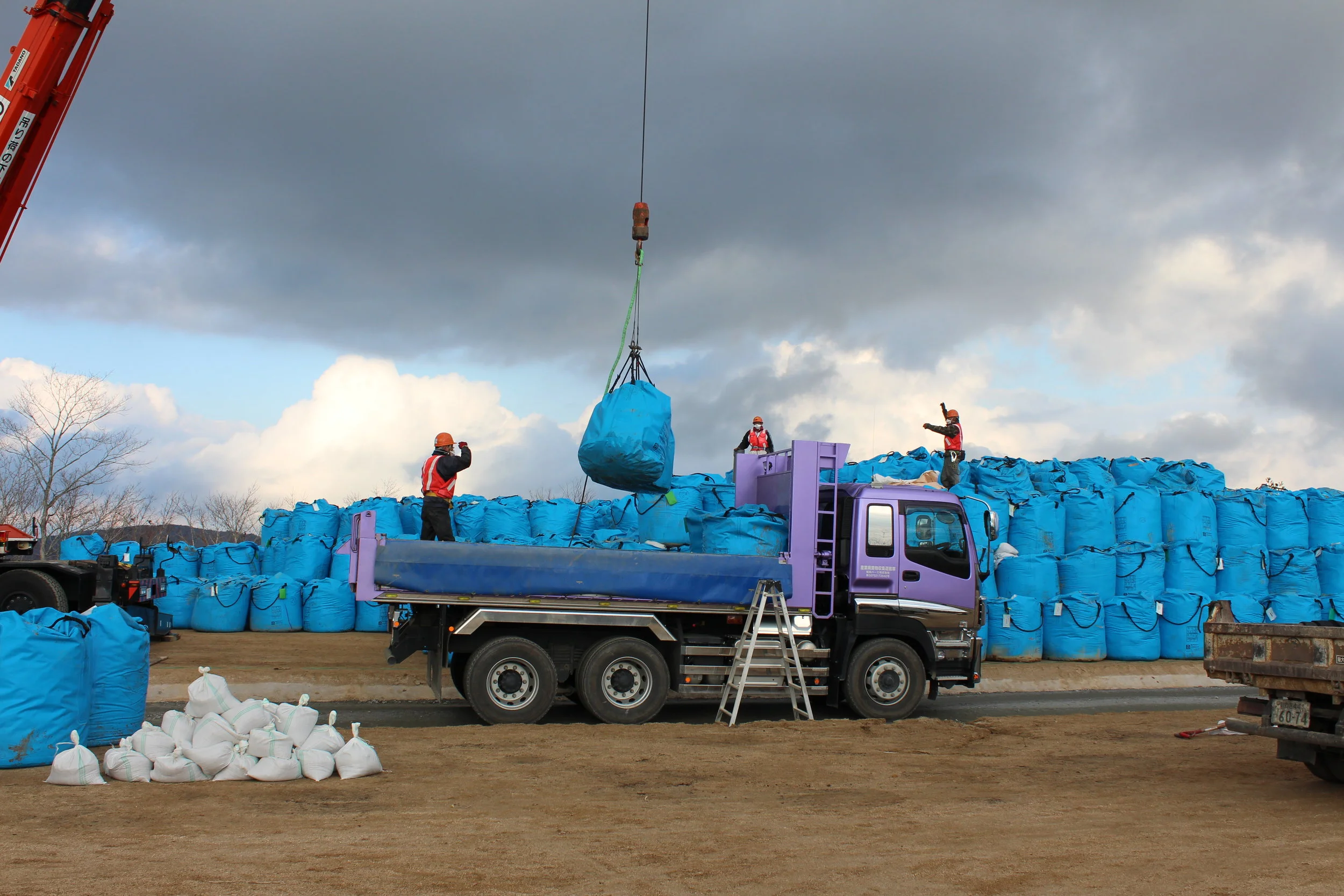 Bags of radioative waste awaiting some final, safe resting place.8.JPG