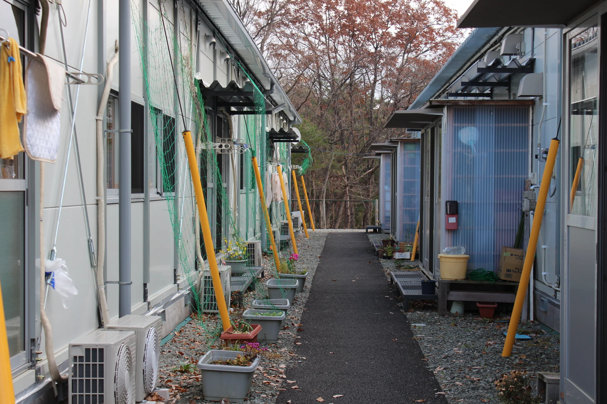 Typical relocation housing for those whose Fukushima homes are deemed overly radioactive.JPG