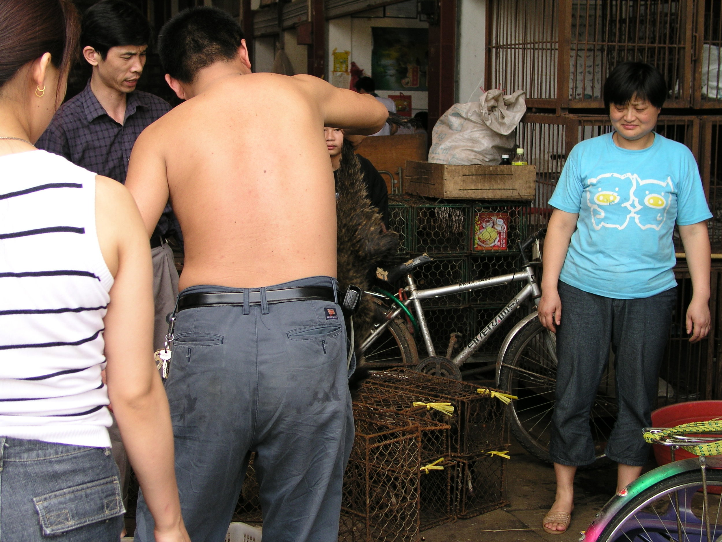 Chau Tau Market in Guangzhou where the SARS epidemic started from live civets .7.JPG