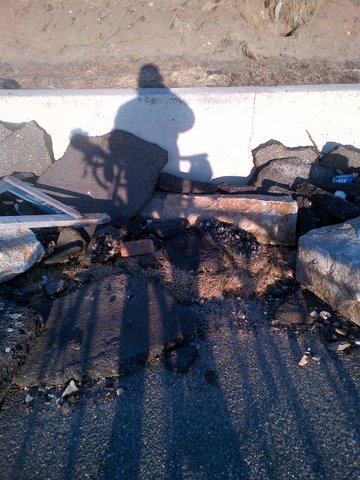 Bike Shadow over Sandy damaged path IMG-20130105-00677.jpg