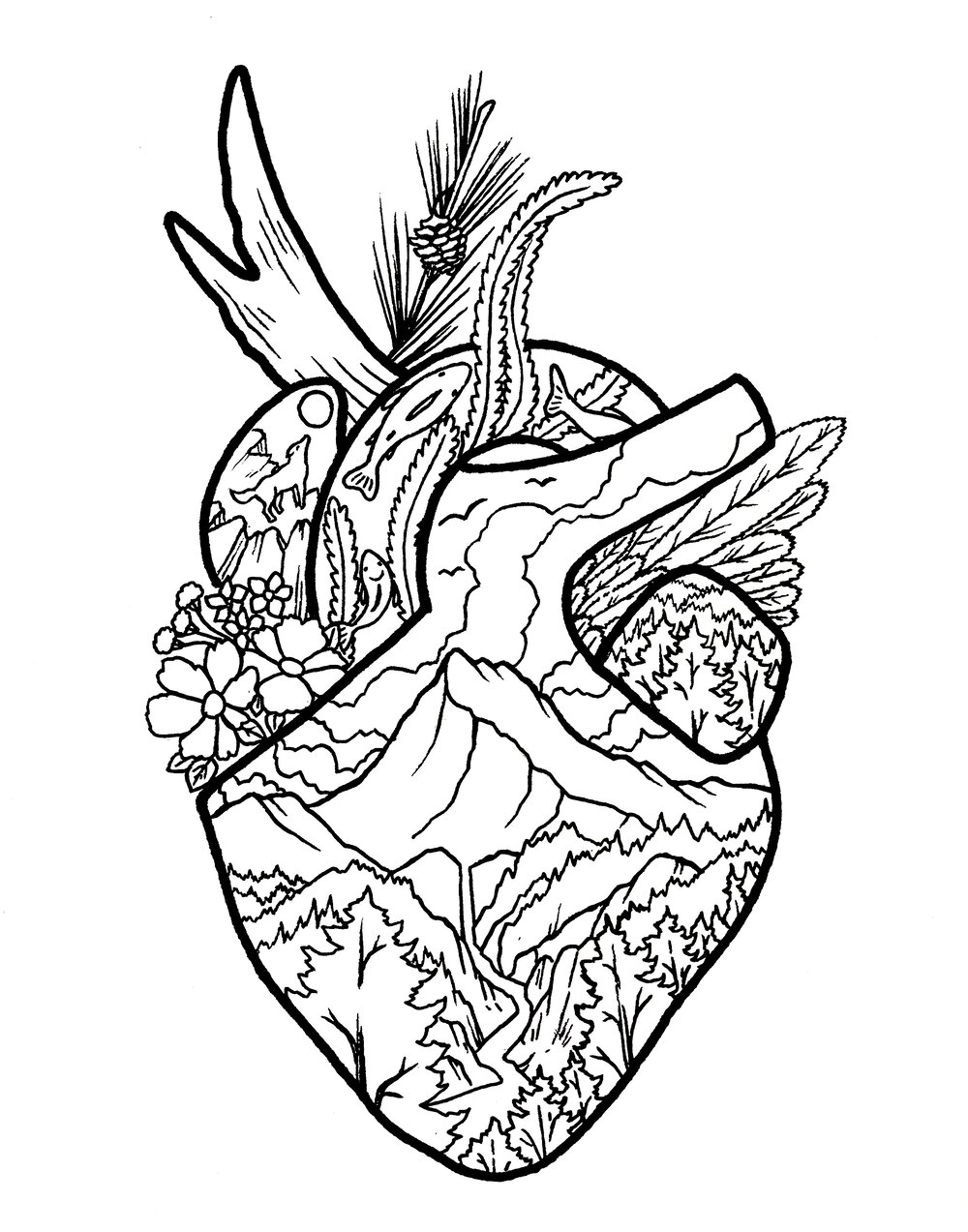 Advanced Coloring Pages Wild at Heart — A Million Tiny Lines