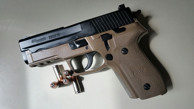 "Hello Matrix Precision, Wanted to write you guys to express my gratitude for your craftsmanship on the Sig Sauer p229. This was my first build project. Your cutting and drilling jigs made the job almost too easy. I had the frame and grips magpul FDE cerakoted, and added Siglite sights. Took it to the range today and ran about 100 rounds without a single issue. Again thank you for this project and I look forward/hope there will more in the future."