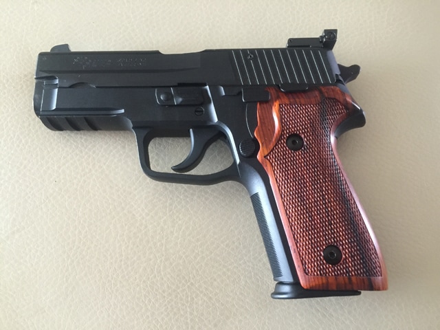 "I had a great time building my Sig 228/229 handgun. I bought your 80% frame and refinished parts kit. I used your jig and even though I have a mill, it made for a rewarding weekend. I used Meprolight adjustable night sights, Hogue grips and added a short reset trigger mod. The frame is finished in Ceracoat. I also rounded the trigger guard as a personal preference. Special thanks to Mosin Virus for his videos on setting up and using the rail cutter. Your cutter works GREAT. The build cost was way less than a new SIG and the German slide is a tad better engineered than the US built (nothing against the US slides but the German is tighter tolerance) The finish on the refurbished parts kit is excellent. I am very pleased with the whole project and my friends can't believe how well it looks. I've built several AR platforms in .308 and 5.56 along with a 1911's. I have a new 1911 project that I'm going to try using your cutter."