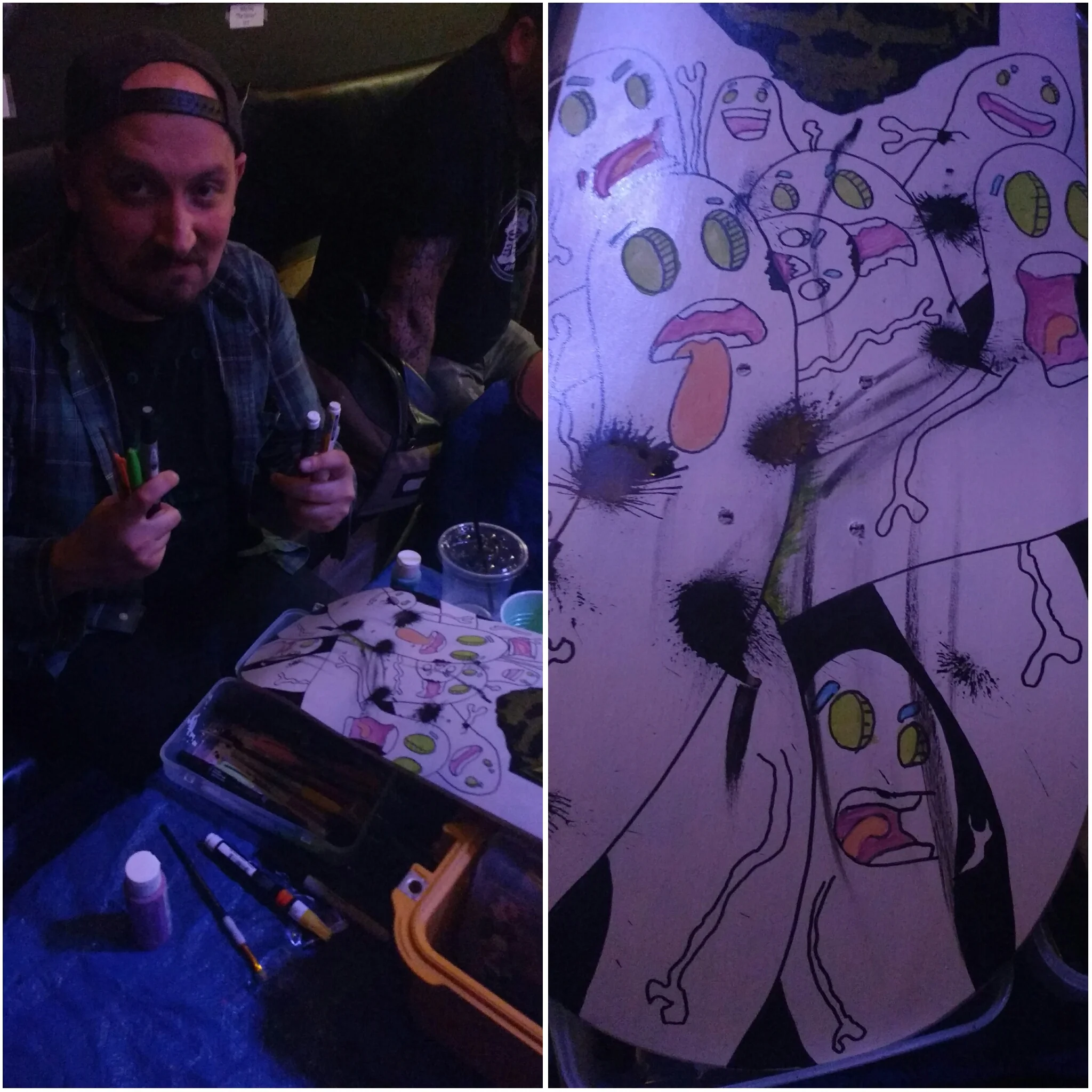 Live Painting at the Brushes & Brews event on 08/05/17. 