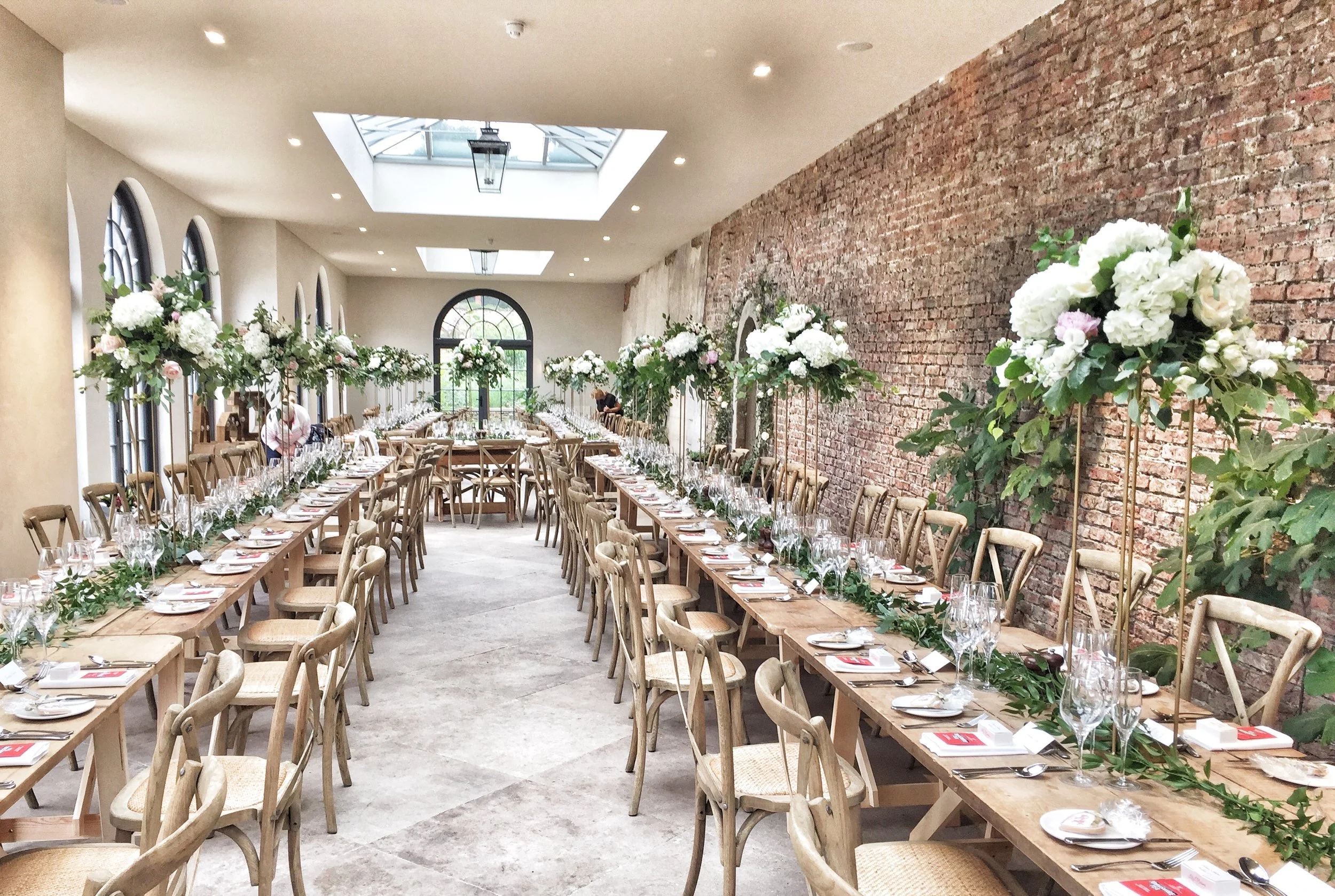 Tall Table Centres Middleton Lodge Florist Harrogate