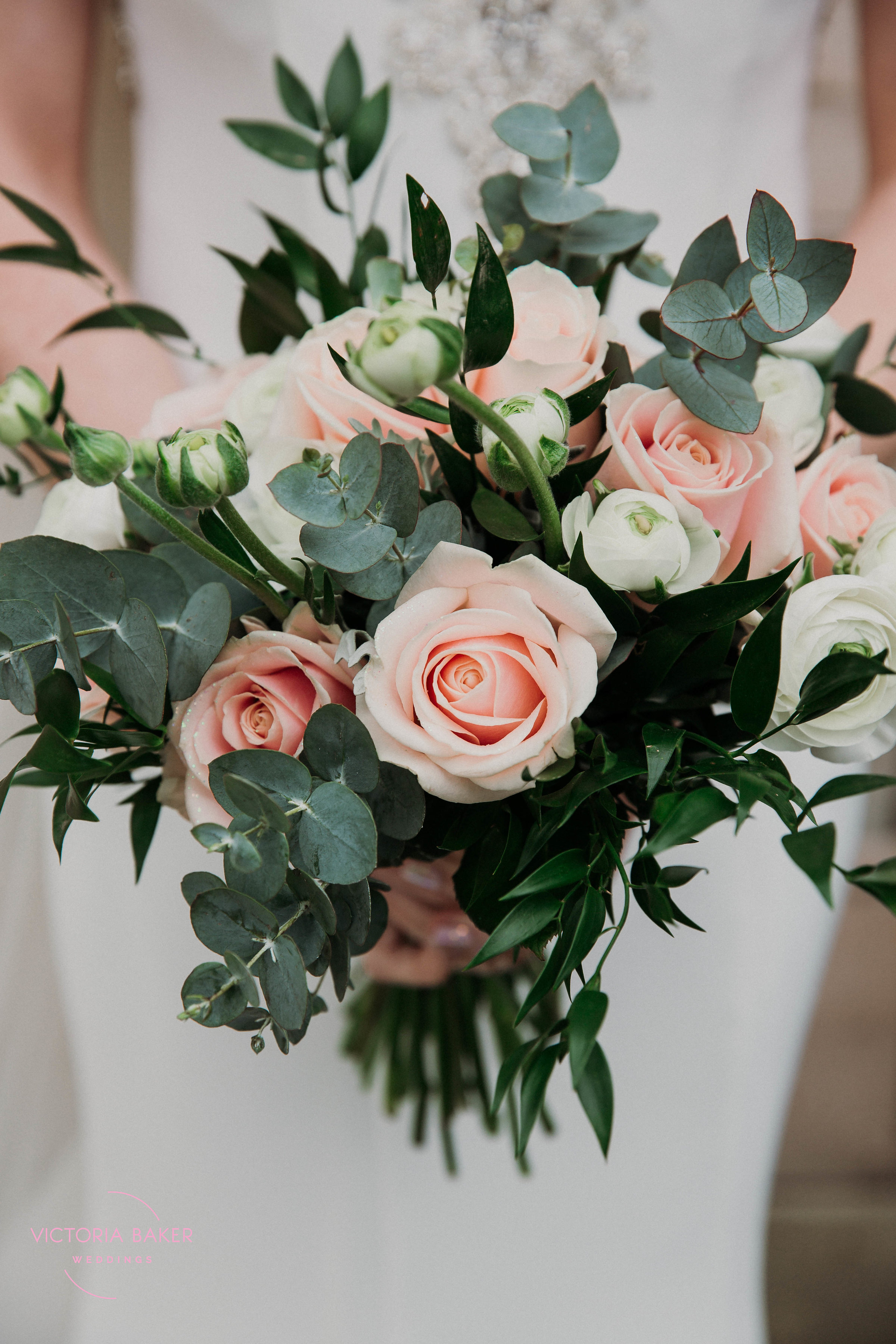 Pink and white wedding flowers harrogate