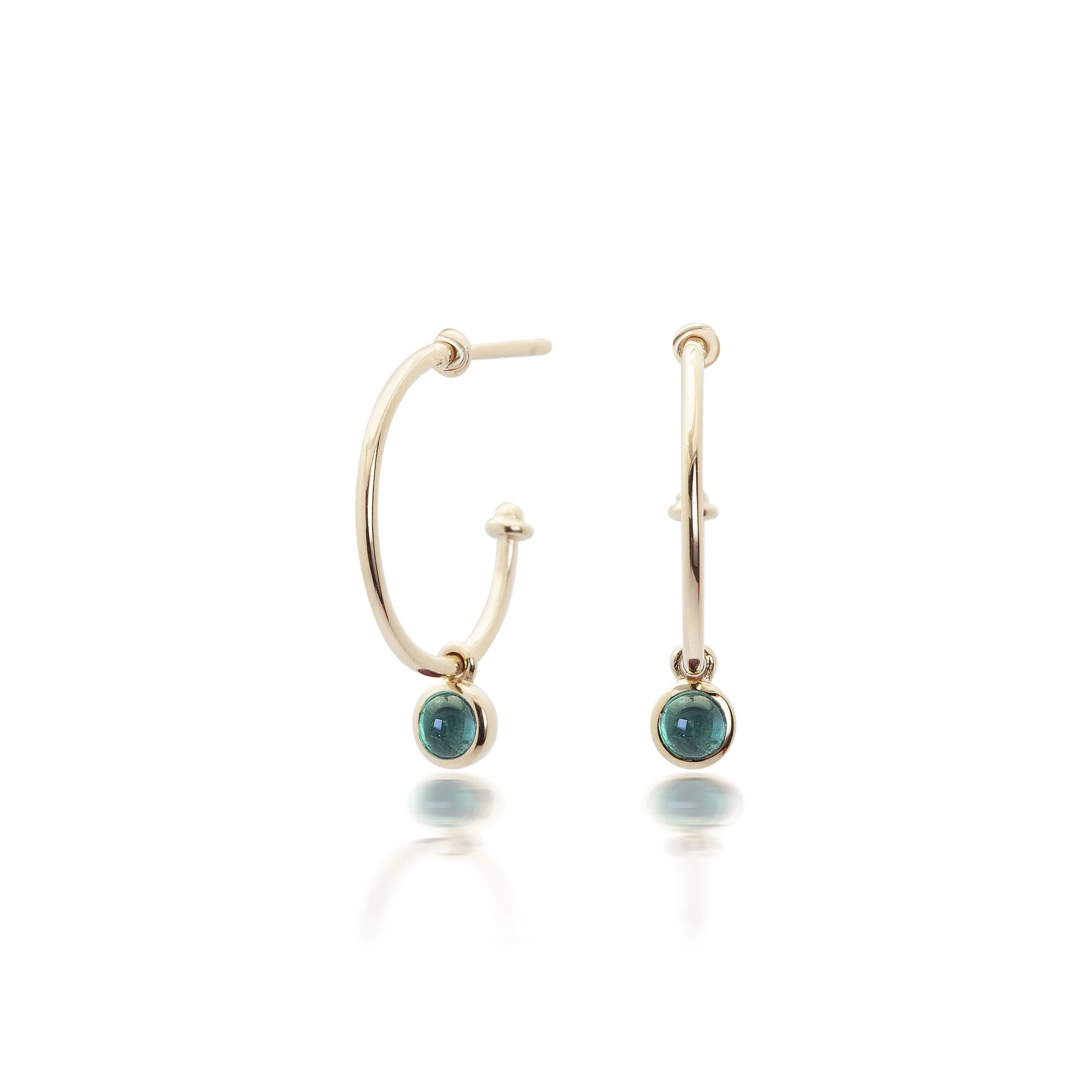 Gem hoop earrings