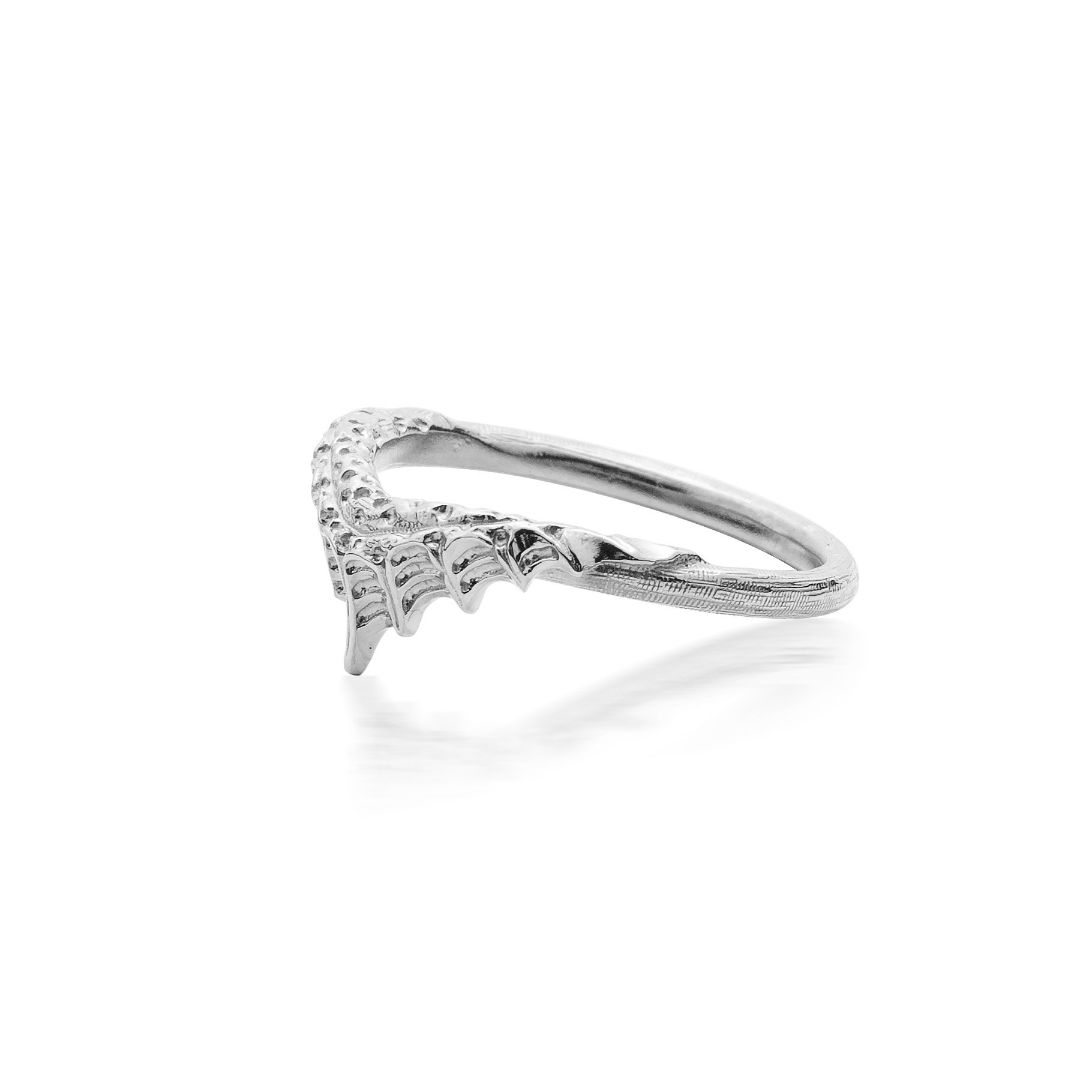 Peerie ring in white gold