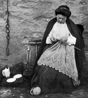 Old Photograph Crofter Knitting Scotland.jpg