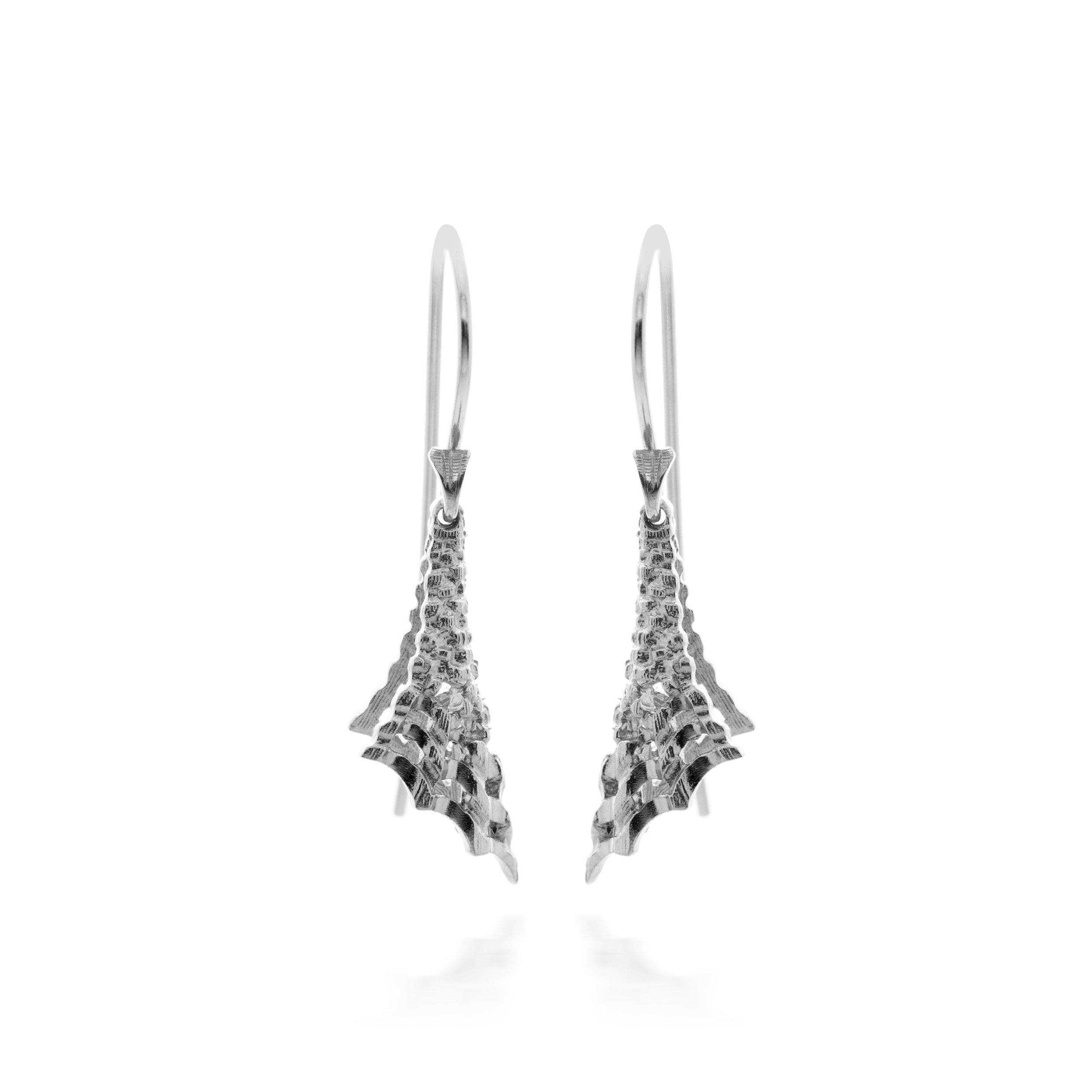 Drop earrings in silver
