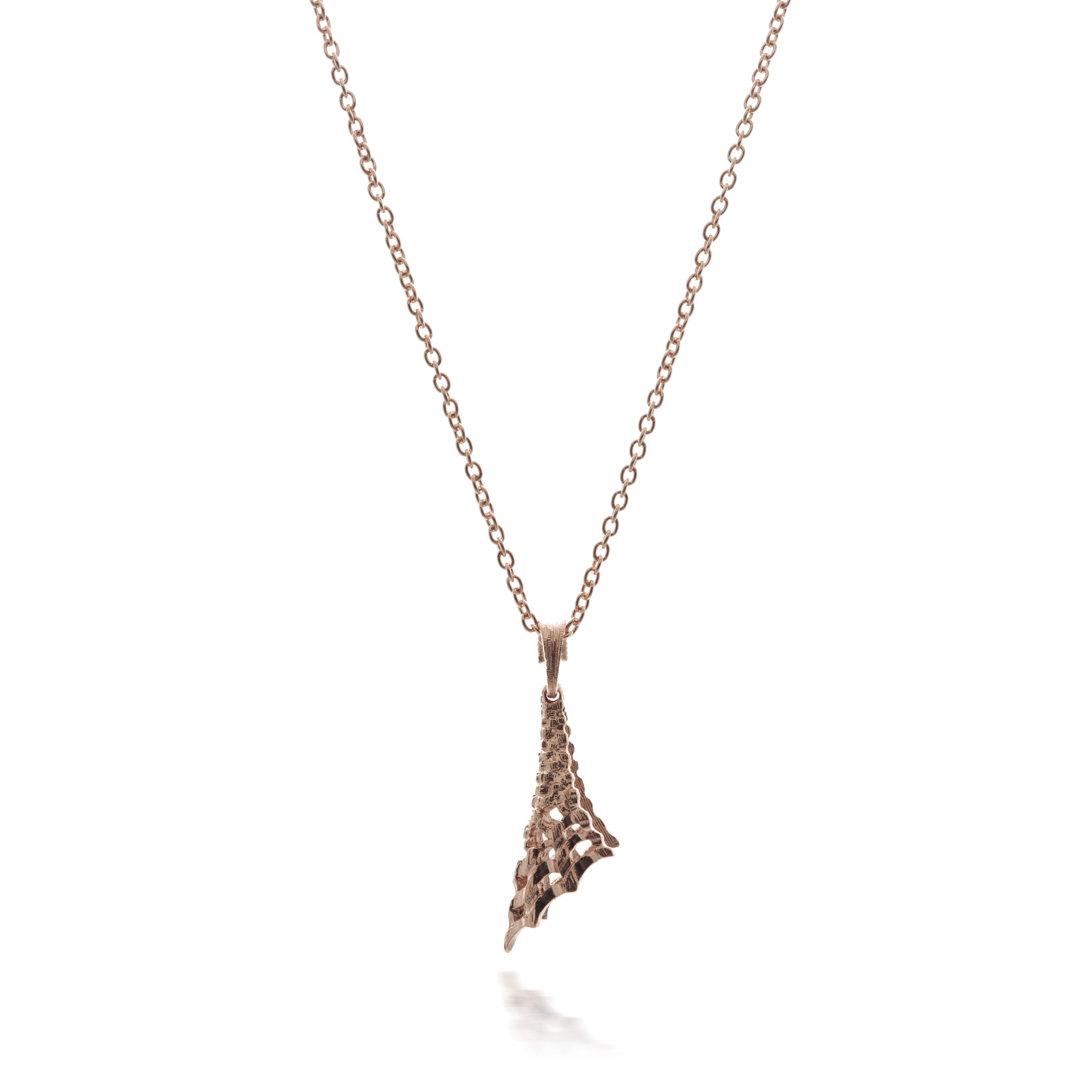 Drop necklace in rose gold