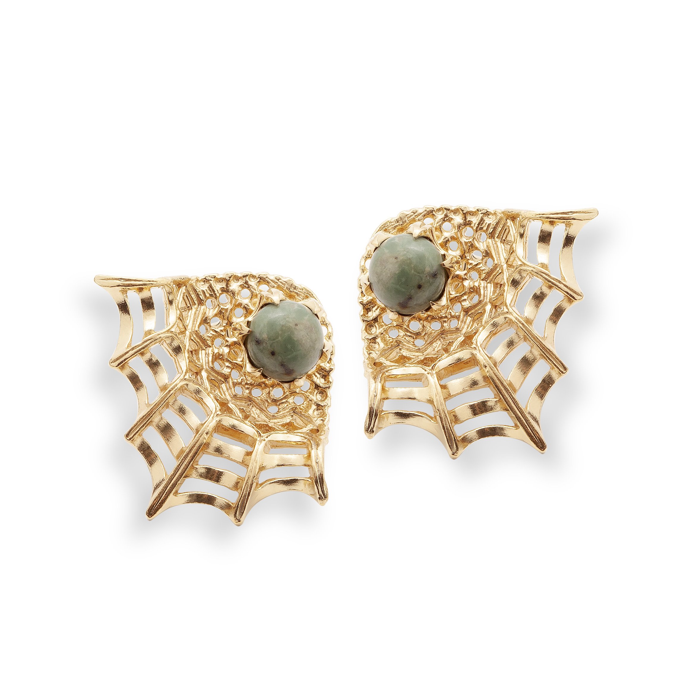 Ear jackets in yellow gold