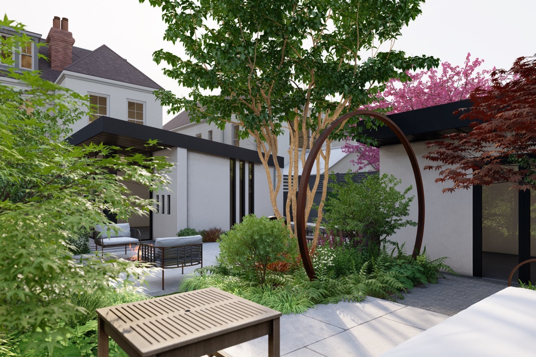 rear garden design for architect designed house.jpg