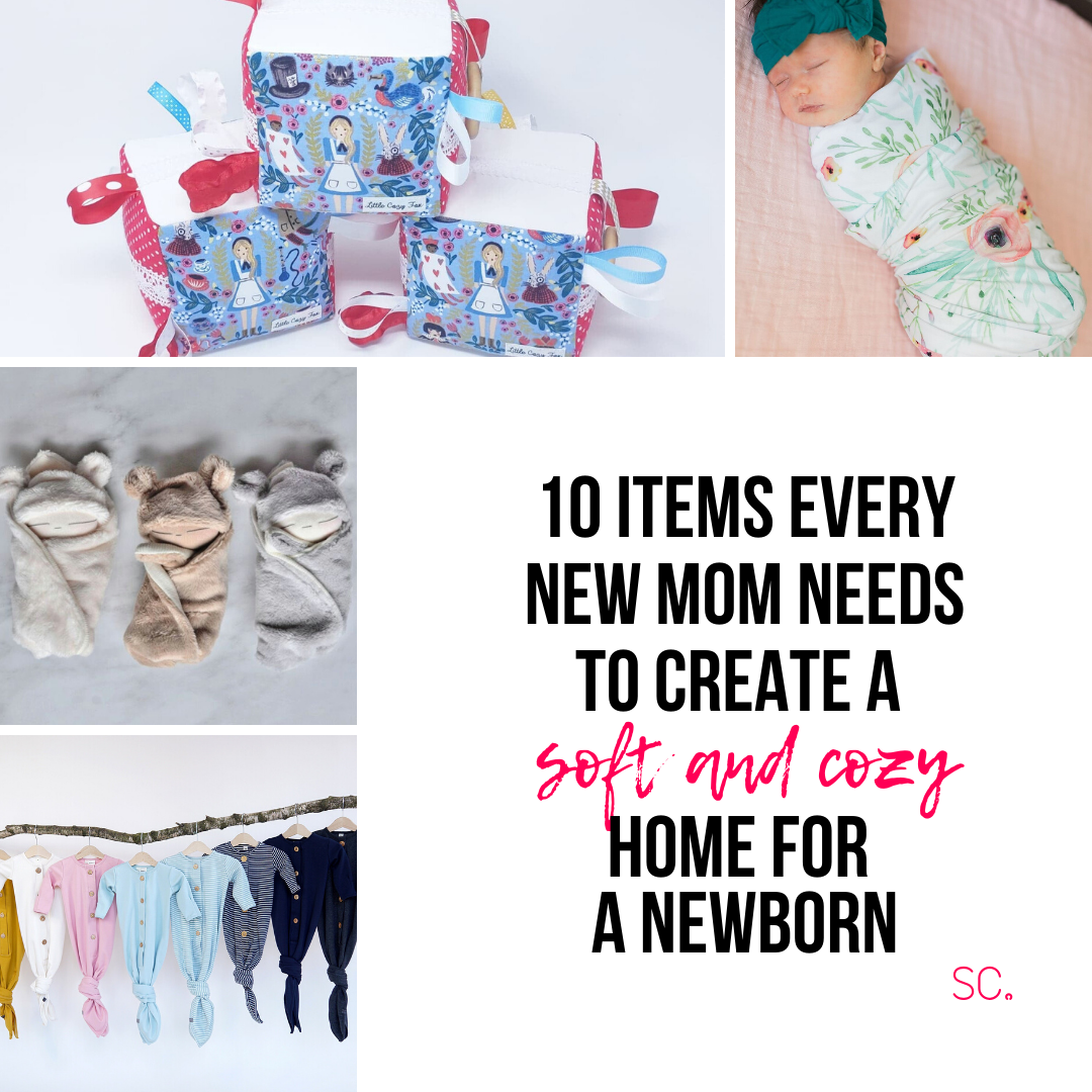 newborn baby playing items