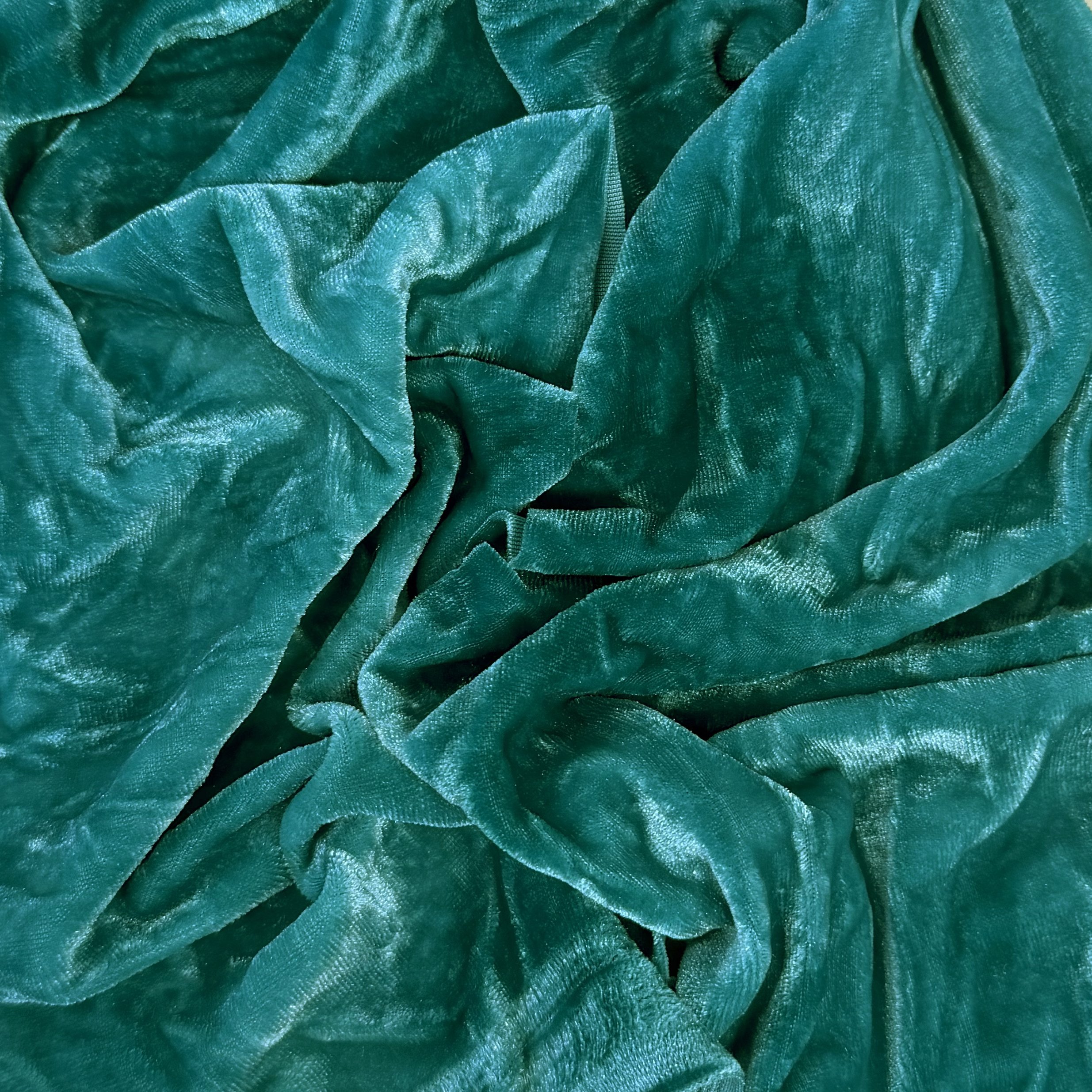 Velvet - Cool Green - Hand dyed 6 x 30 inch fabric for Rug Hooking, Punch Needle, Weaving, Applique, and More!