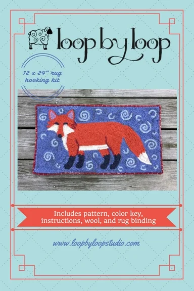 Fuzzy Fox, 12x24- Rug Hooking Kit.jpg