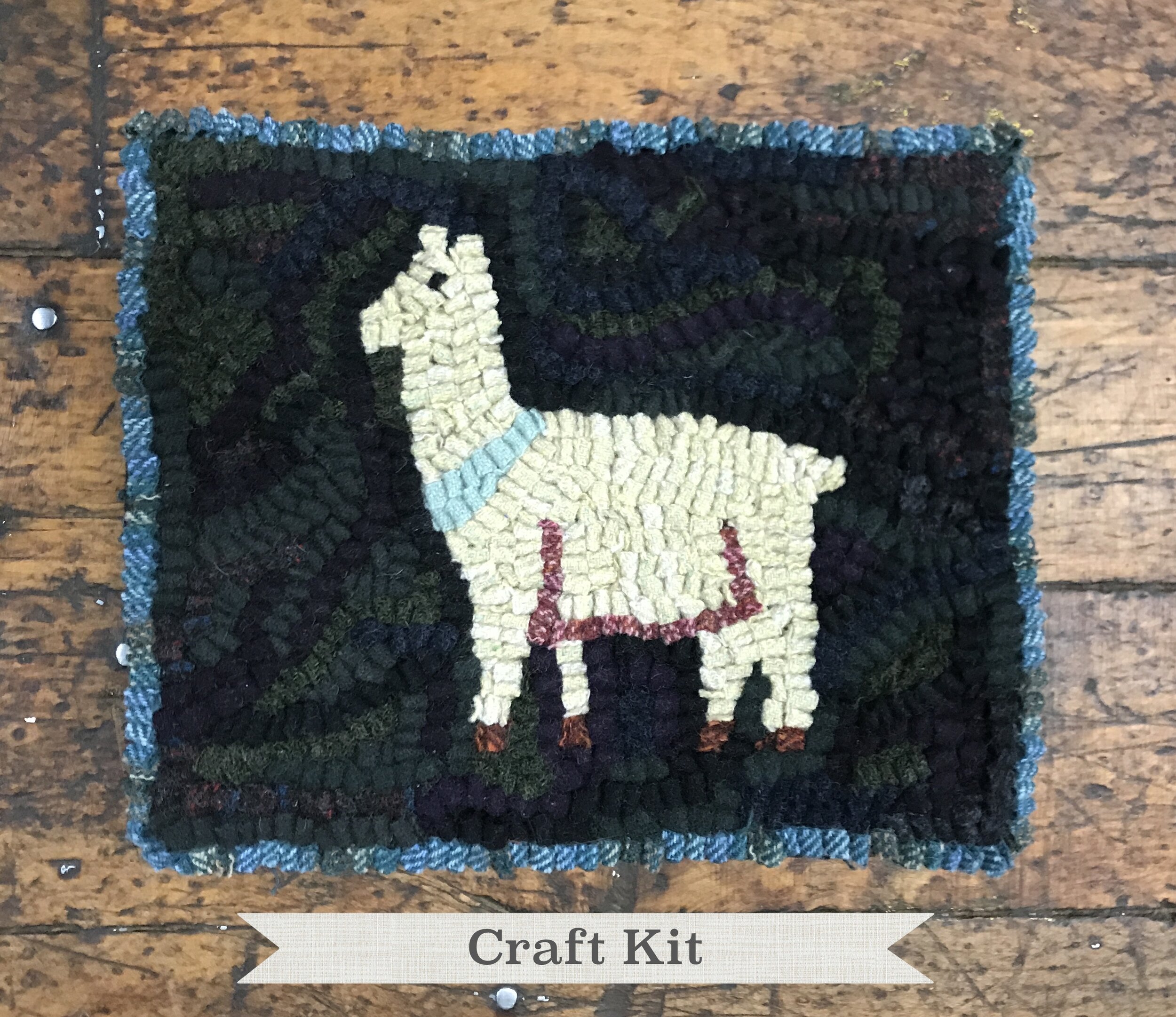 Llama Rug Hooking Pattern