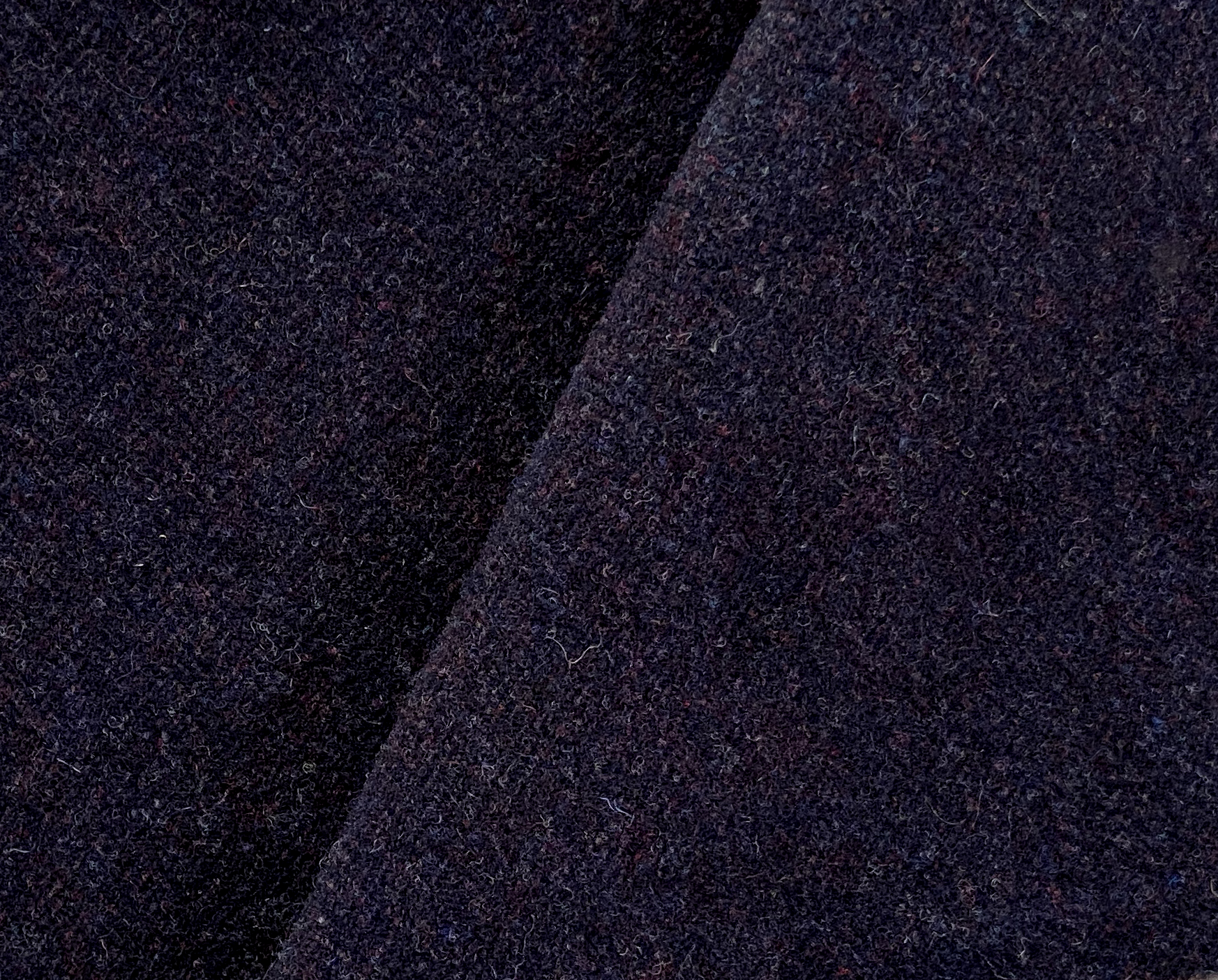Dorr Wool Eggplant Wool Strips on Number 8 Blade 18 Inches Long 50 Strips for Rug Hooking