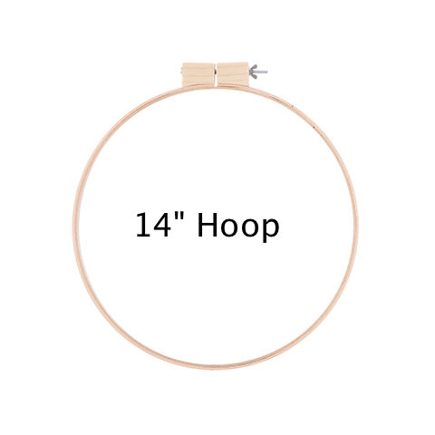 Quilting Hoop for Rug Hooking, Quilting, Punch Needle - 14 Inch Round by 1  inch Wooden Hoop to Stretch Your Pattern Taut — loop by loop studio