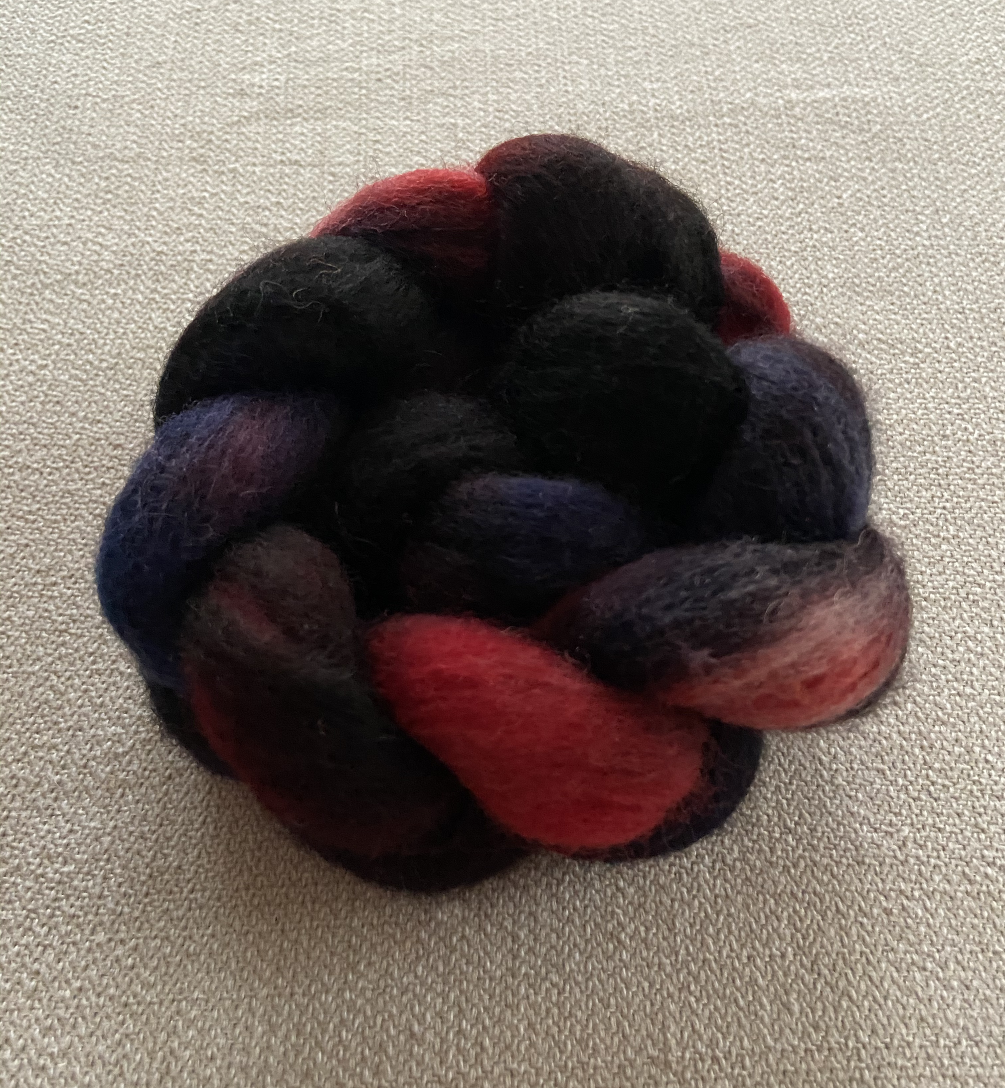 Rug Hooking Wool Roving or Fleece - Roughly 2 Ounce of Hand Dyed Fluff Wool for Rug Hooking, Felting, Spinning and More - Night Lights