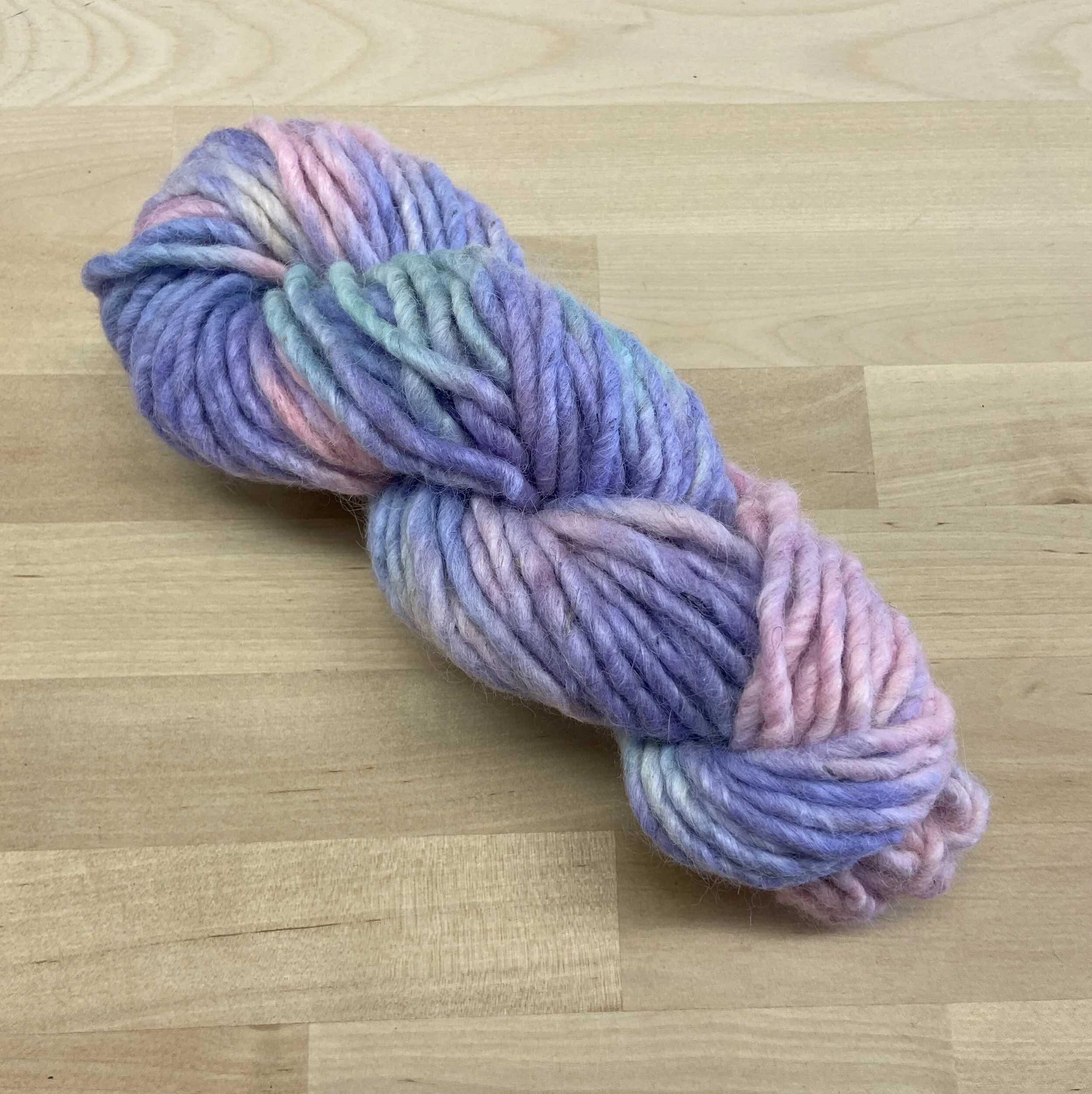Hand Dyed Super Bulky Single Ply Wool Yarn for Rug Hooking &amp; Punch Needle - Pretty Pastels - Two of a Kind Hand Painted 100% Wool