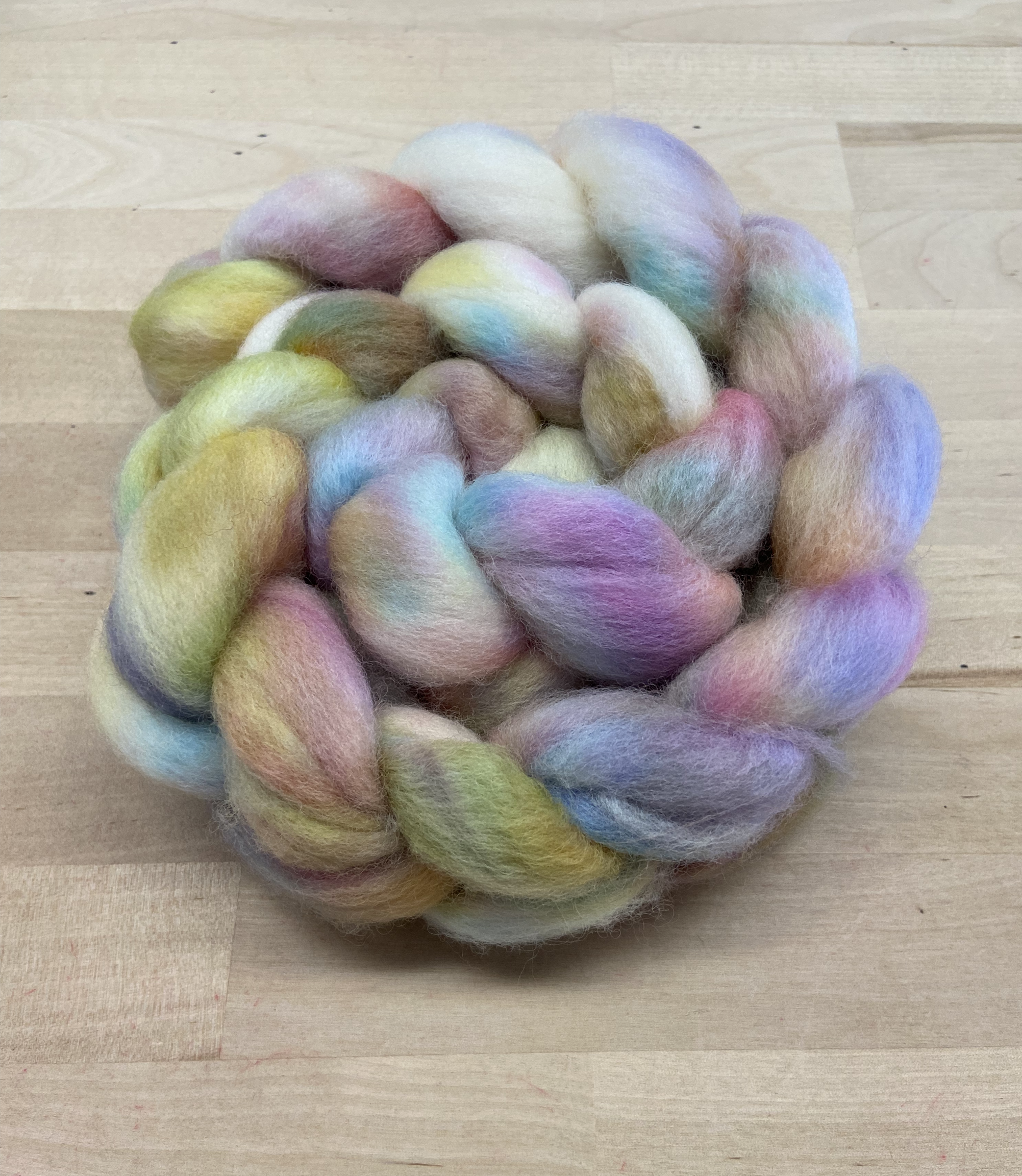 Rug Hooking Wool Roving or Fleece - Roughly 4 Ounce of Hand Dyed Fluff Wool for Rug Hooking, Felting, Spinning and More - Magic White