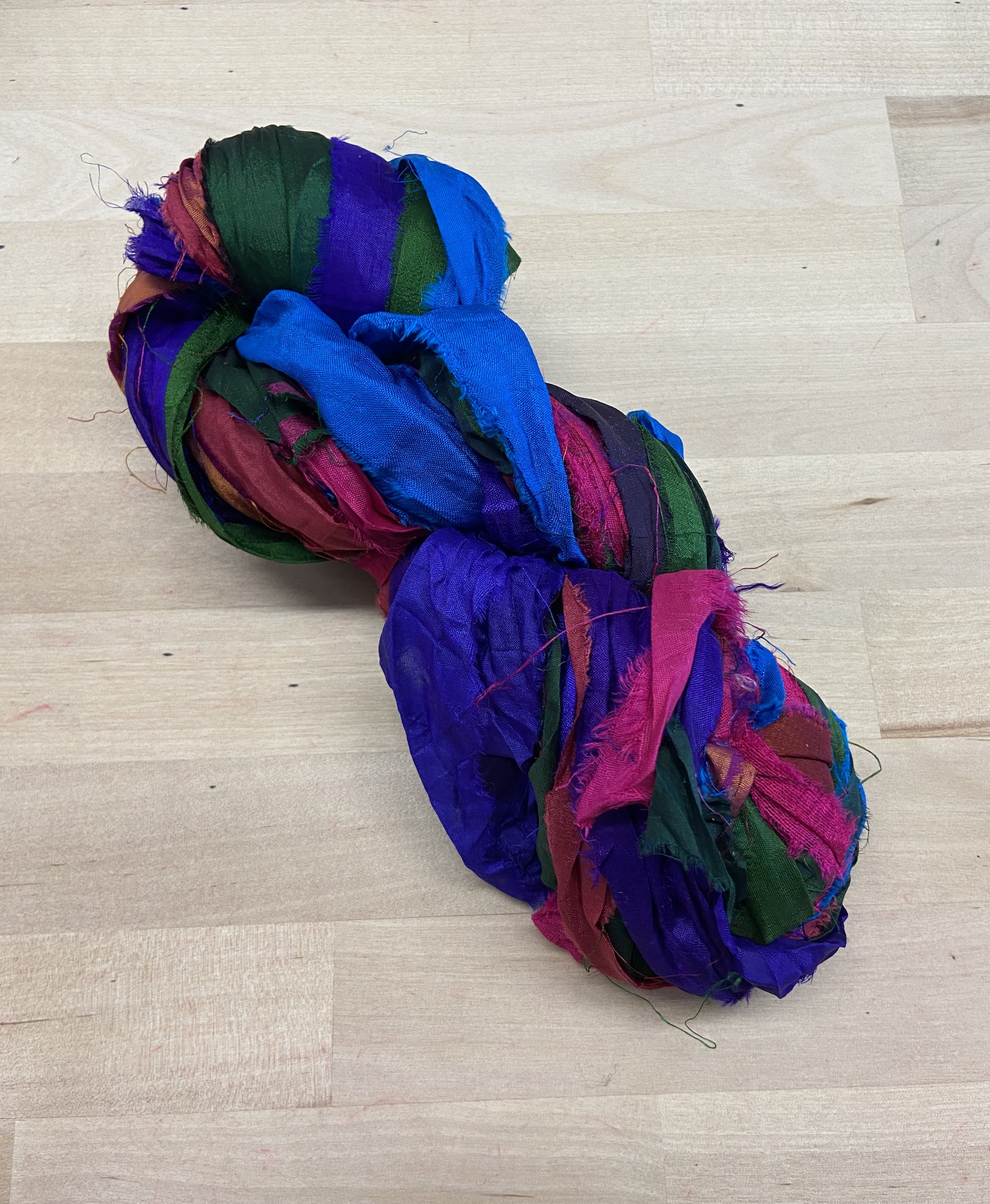 Colorful Mill Dyed - 100% Recycled Sari Silk Ribbons for Rug Hooking and  Rug Making - Available in Full or Half Skeins — loop by loop studio