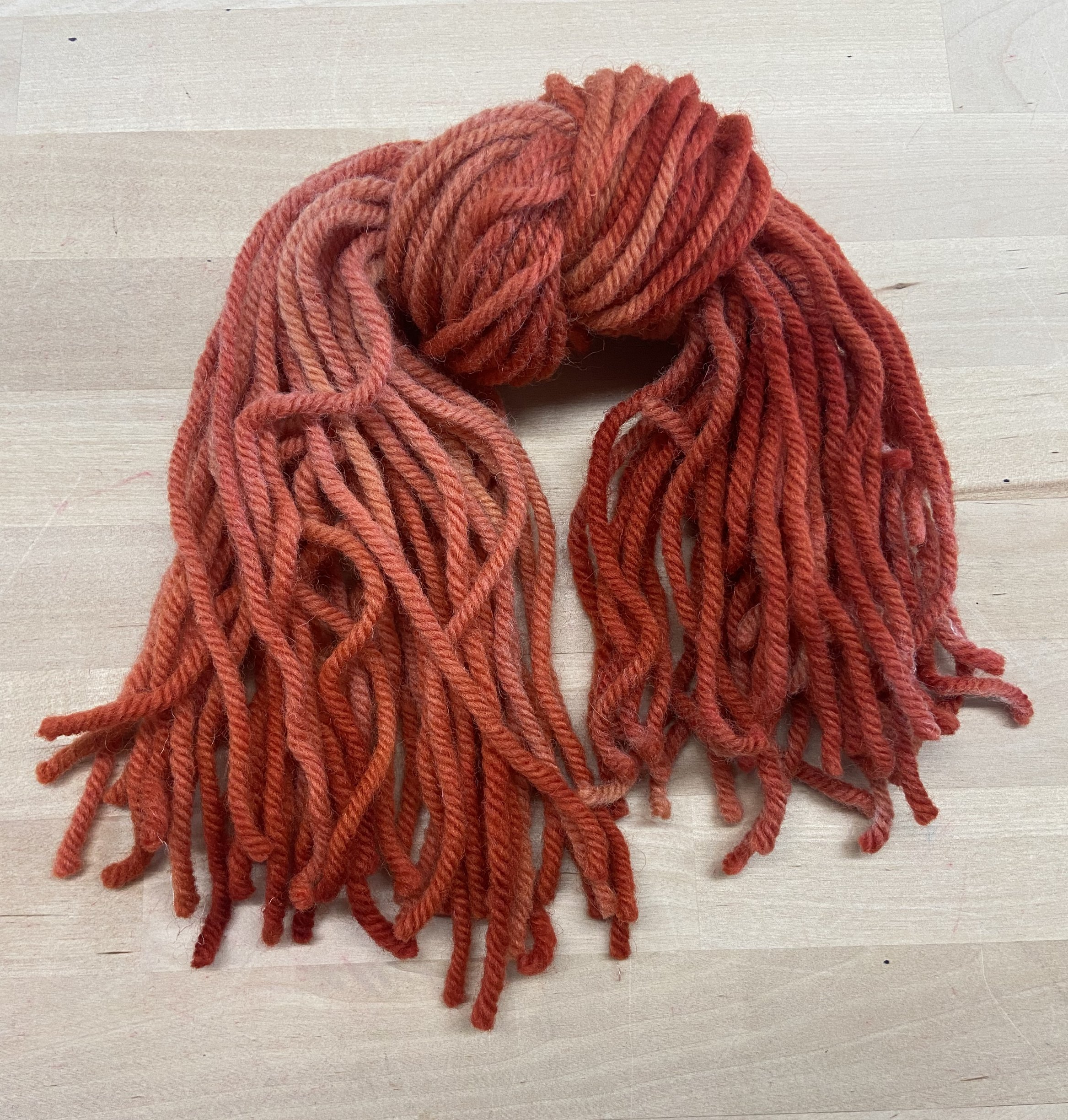 FOUR PLY - Studio Dye - Deep Amber - Hand Dyed Super Bulky 100% 4-Ply Wool Yarn for Rug Hooking & Punch Needle - 2oz/50gm