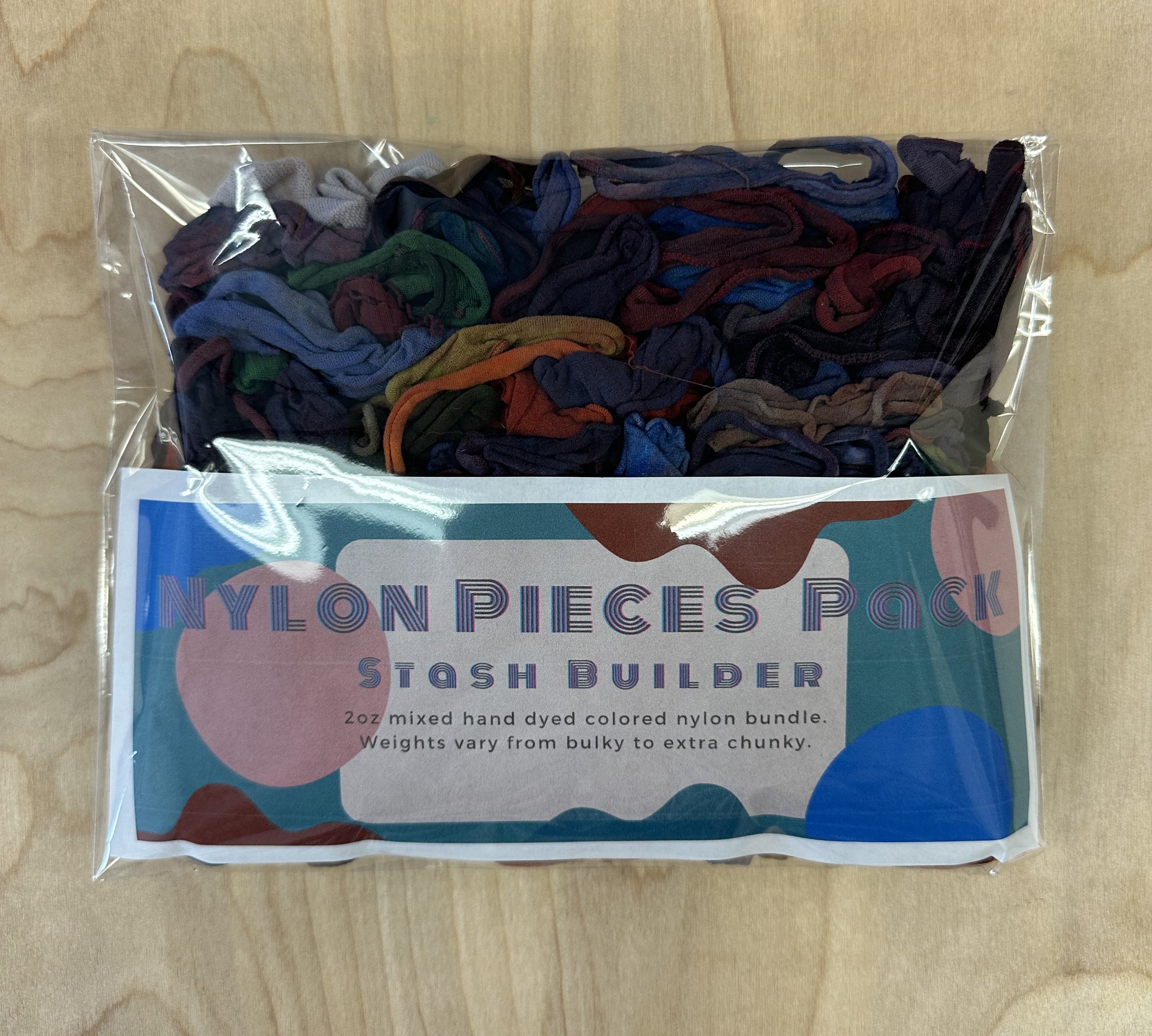 2oz Mixed Nylon Bundles - 100% Hand dyed Nylon Pieces to Use for Rug Hooking, Punch Needle, Weaving, and more!