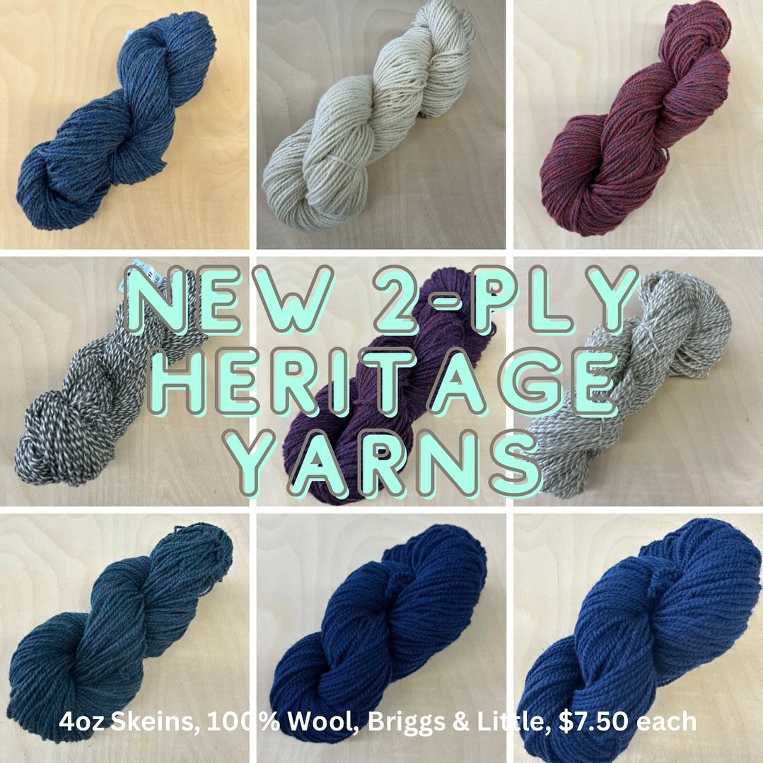 Check out the new Heritage yarns by Briggs &amp; Little on LoopbyLoopStudio.com! These 100% wool, 2-ply yarns are great for hooking and whipping your edge. $7.50 per skein. #rughooking #punchneedle #rughookersofinstagram #wool #yarnlove #yarn #rugmak