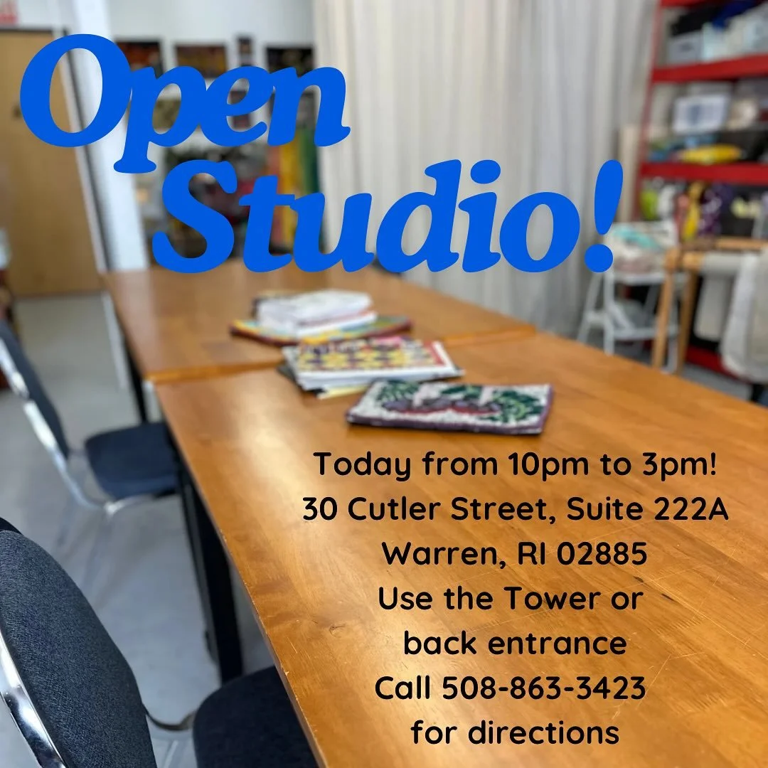 Stop by Loop by Loop Studio today! I&rsquo;ll be here until 3pm! #warrenri #rughooking #hookedrug #fiberart #openstudio #rughookersofinstagram #textileart #bristilri #barringtonri