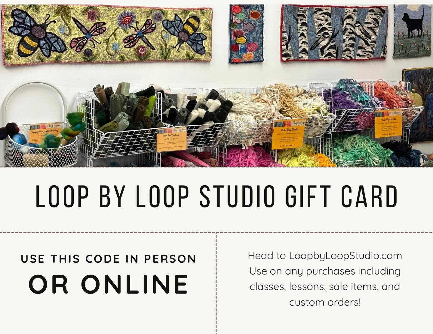 Just a reminder! It&rsquo;s getting close to Christmas&hellip; loopbyloopstudio.com - under the gifts tab. #rughooking #hookedrug #rughookersofinstagram #fiberart #textileart #contemporaryrugmaking #contemporaryfiberart #fiberartist #textileartist