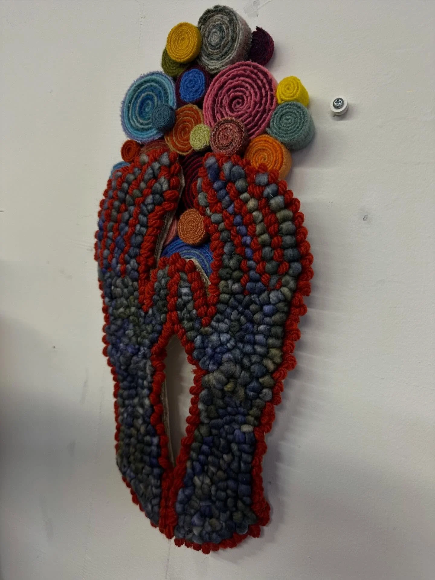 Go see Hands Holding at &ldquo;Exploring the World of Fiber 2026&rdquo; at the Lexington Art Center in MA. Opening on 1/11/26 at 2pm @lexartmass! #fiberart #contemporaryfiberart #textileart #rughooking #rugmaking