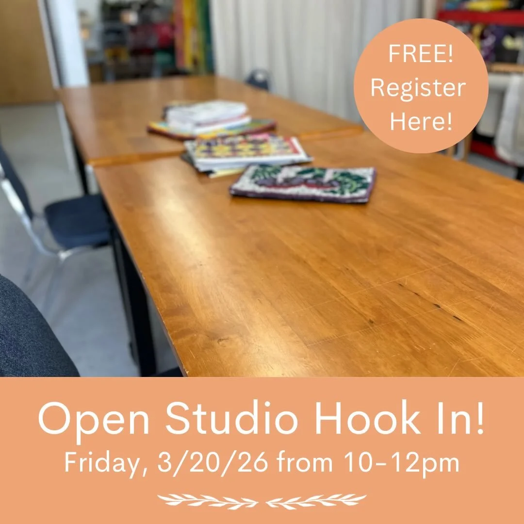Planning next month&rsquo;s mini hook-in! Let&rsquo;s hope some of this snow is gone by then&hellip;. Join us by DMing or registering at LoopbyLoopStudio.com! #rughooking #rugmaking #fiberart #textileart #fiberartist