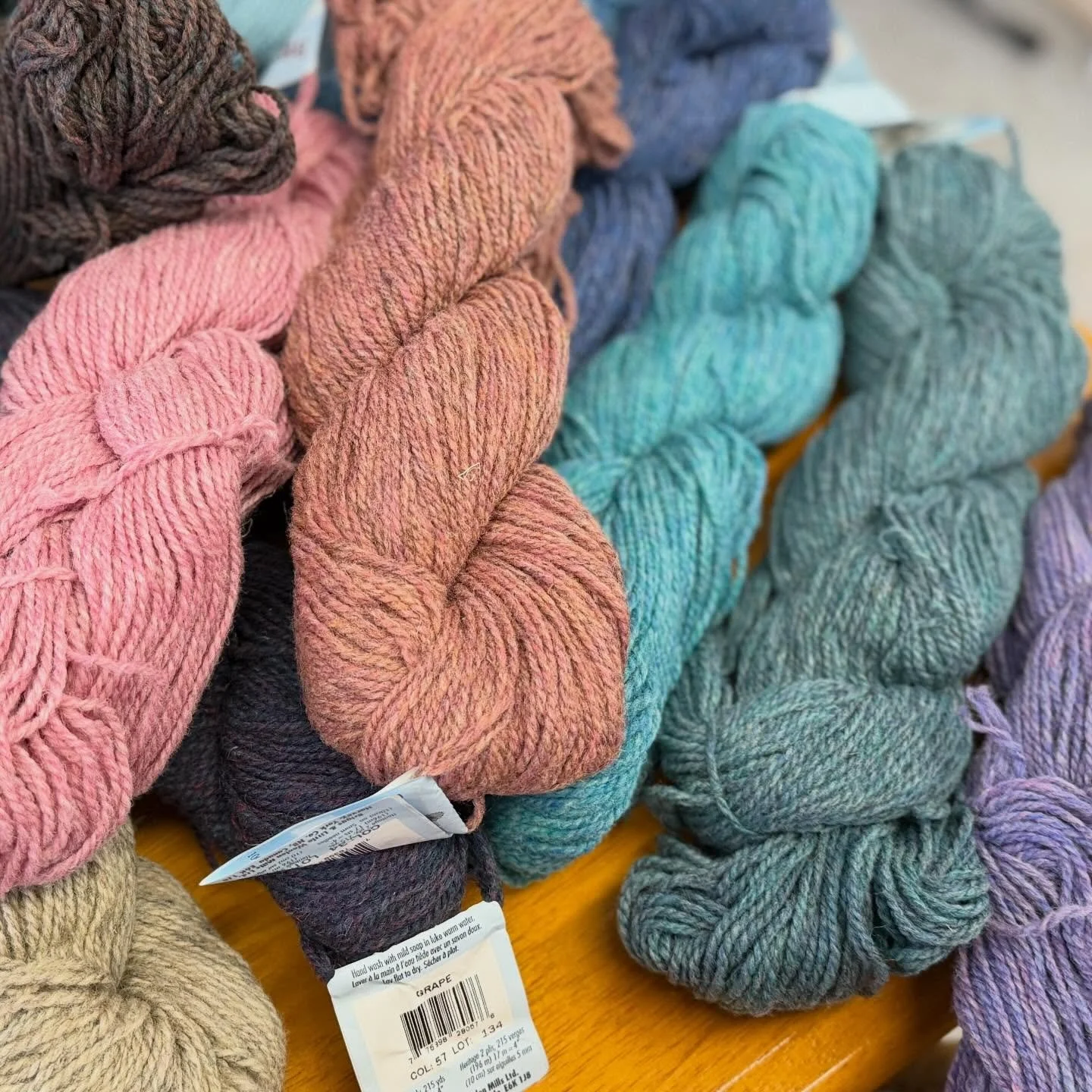 Actively photographing and listing new Heritage Briggs and Little for Spring! #rughooking #hookedrug #rugmaking #yarn #yarnlove