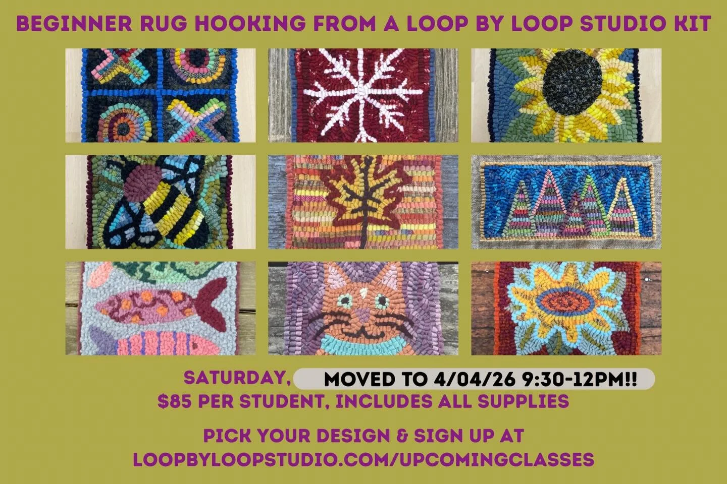 Ok ok, We finally have the date ironed out - 4/4/26! It&rsquo;s definitely running so come learn rug hooking with us - sign up at loopbyloopstudio.com/upcomingclasses 😂😂😂🤷&zwj;♀️🤷&zwj;♀️🤷&zwj;♀️