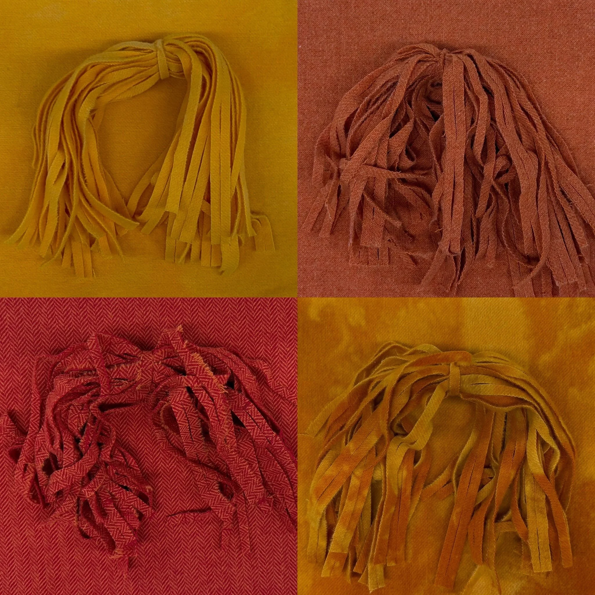 I have four new harvest colors so you can make your perfect pumpkin. Listed now on LoopbyLoopStudio.com #wool #rughooking #fiberart #textileart #rugmaking