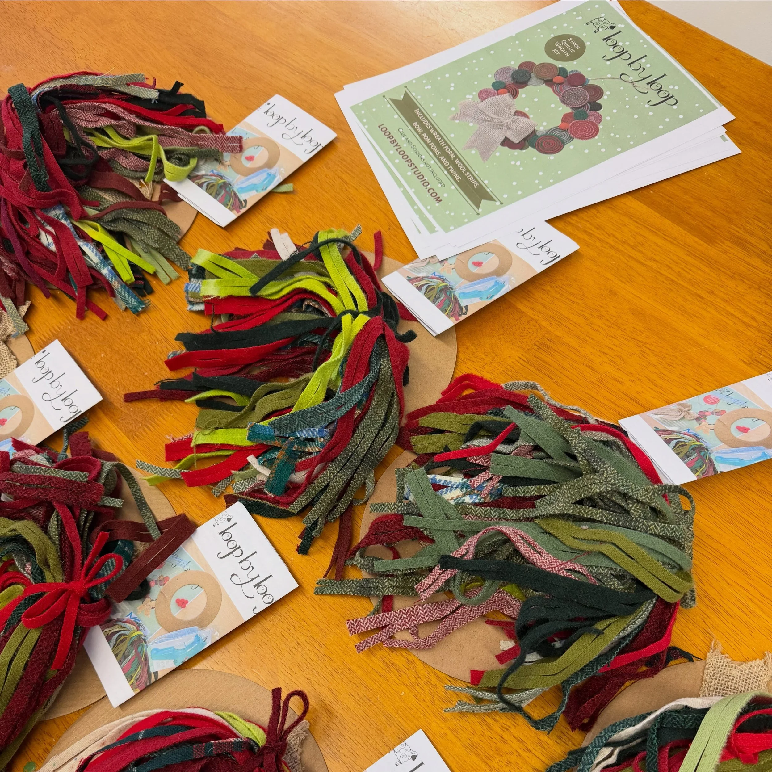 It&rsquo;s that time of year again! Quillie Wreath kits are back in stock at LoopbyLoopStudio.com! #fiberart #fiberartist #fabricquilling #textileart #diychristmasdecor