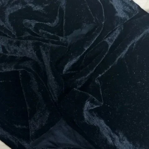 Velvet - Black - Hand dyed 6 x 30 inch fabric for Rug Hooking, Punch Needle, Weaving, Applique, and More!