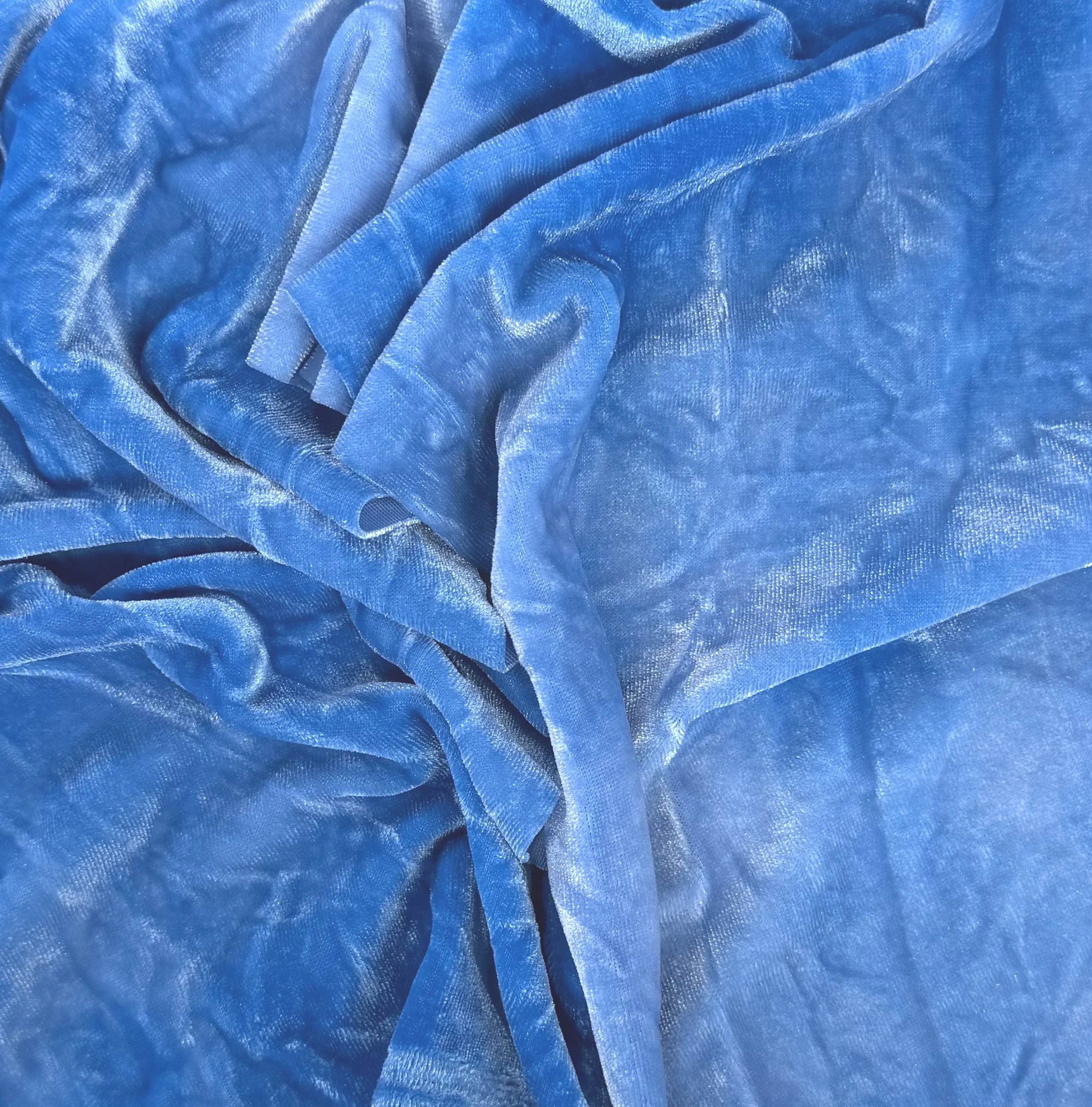 Velvet - Sky Blue - Hand dyed 6 x 30 inch fabric for Rug Hooking, Punch Needle, Weaving, Applique, and More!