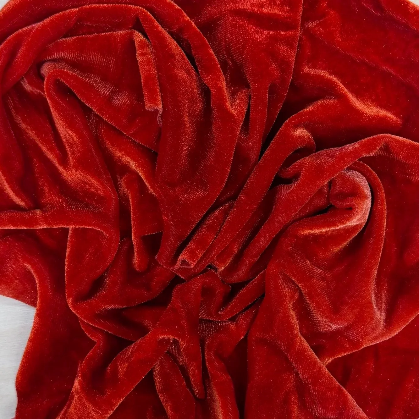 Velvet - Poppy - Hand dyed 6 x 30 inch fabric for Rug Hooking, Punch Needle, Weaving, Applique, and More!
