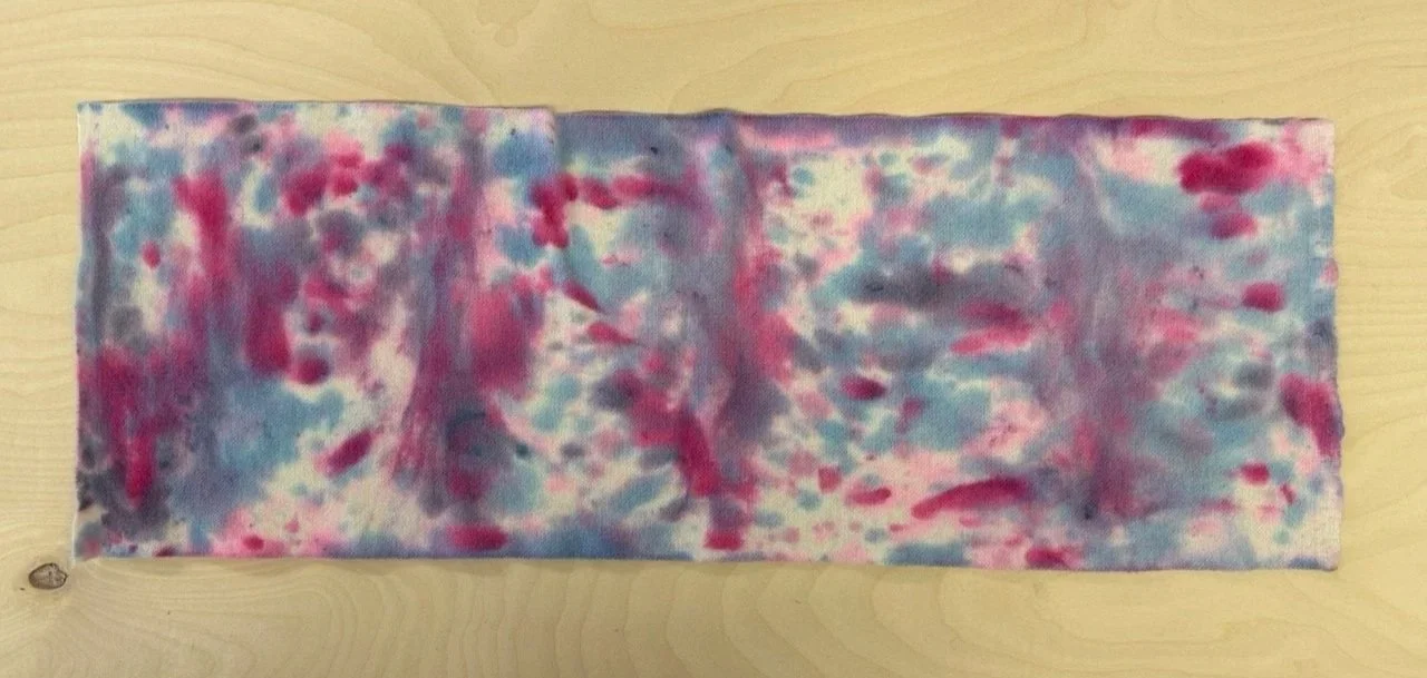 Rug Hooking Wool Fabric - Blue Raspberry - Roughly 10.5 x 27" Hand Painted Piece for Rug Hooking, Quilting, and  More - Cut Strips Optional