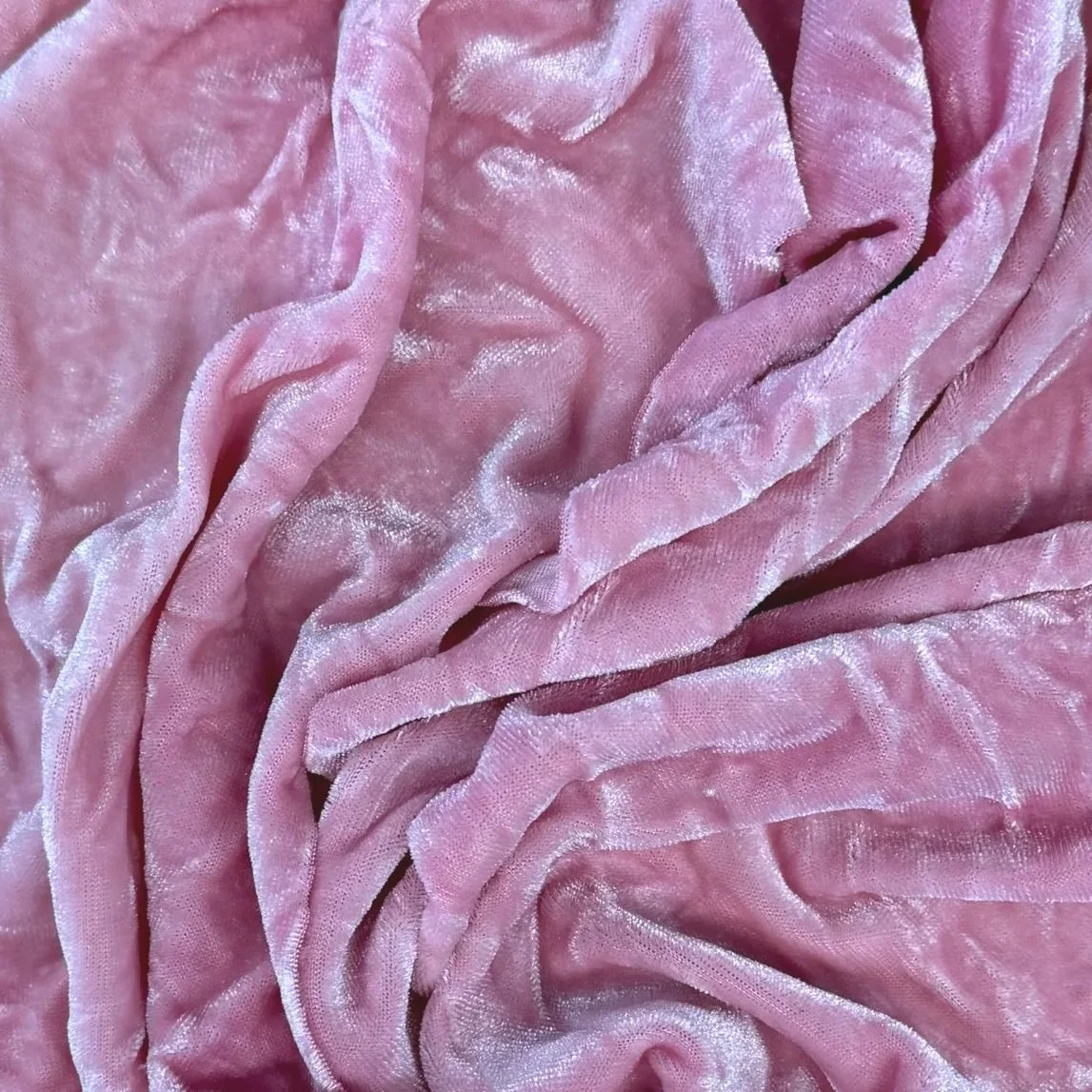 Velvet - Light Pink - Hand dyed 6 x 30 inch fabric for Rug Hooking, Punch Needle, Applique, Weaving, and more!