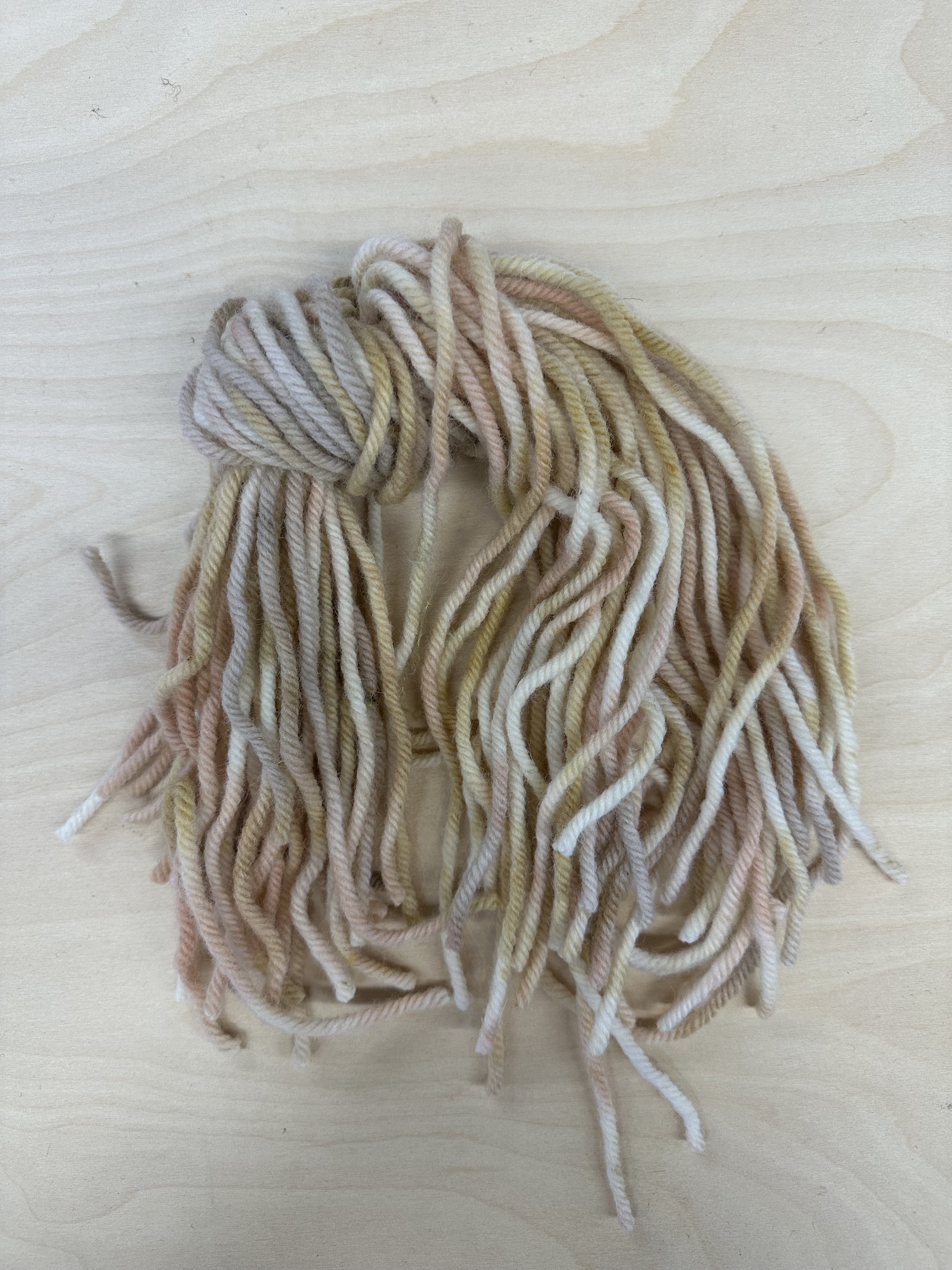 FOUR PLY - Studio Dye - Lights - Hand Dyed Super Bulky 100% 4-Ply Wool Yarn for Rug Hooking & Punch Needle - 2oz/50gm