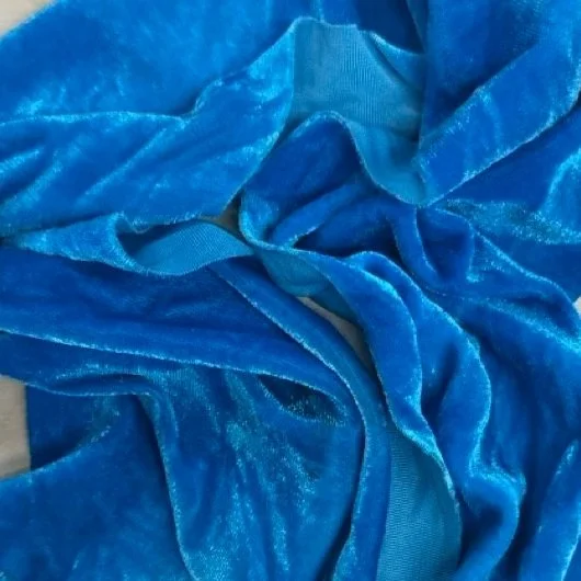 Velvet - Turquiose - Hand dyed 6 x 30 inch fabric for Rug Hooking, Punch Needle, Weaving, Applique, and More!
