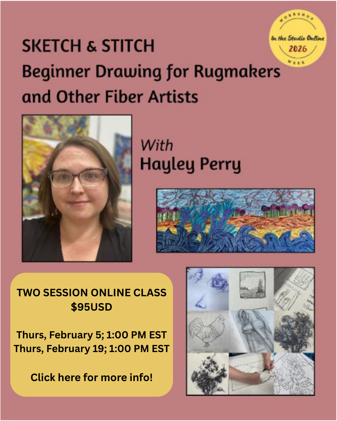 Two Session Online Class $95USD Thurs, February 5; 100 PM EST Thurs, February 19; 100 PM EST Click here for more info!.png
