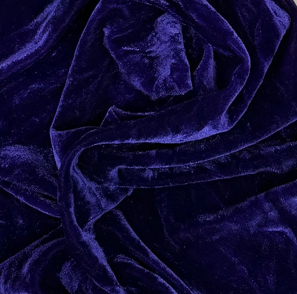 Velvet - Bright Royal Purple - Hand dyed 6 x 30 inch fabric for Rug Hooking, Punch Needle, Weaving, Applique, and More!