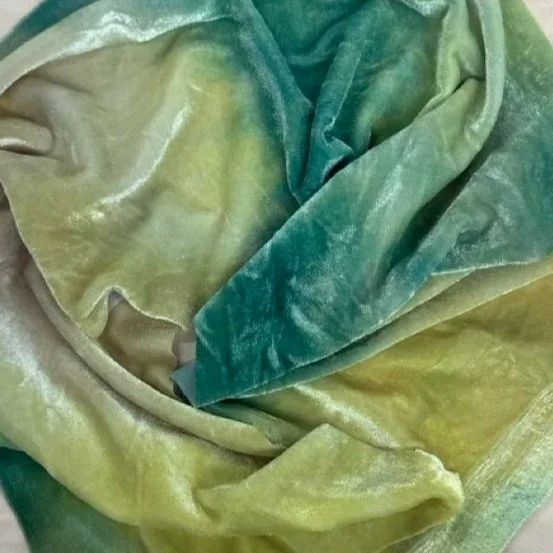 Velvet - Black - Hand dyed 6 x 30 inch fabric for Rug Hooking, Punch Needle, Weaving, Applique, and More! (Copy)