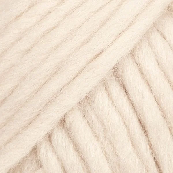 Marshmallow - DROPS Snow-  100% Wool Single  Ply, Super Bulky Yarn for Rug Hooking, Punch Needle or Weaving